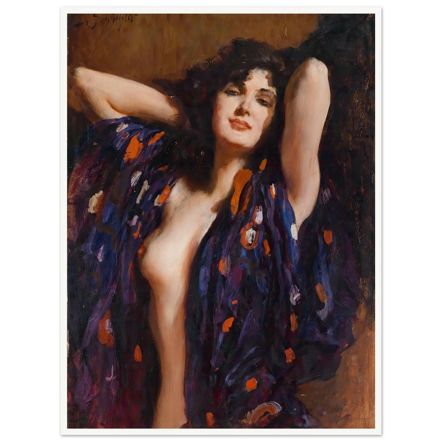 Verführerischer Blick Art Print | Leopold Schmutzler - Framed Poster - 30x40 cm / 12x16″ - Black frame