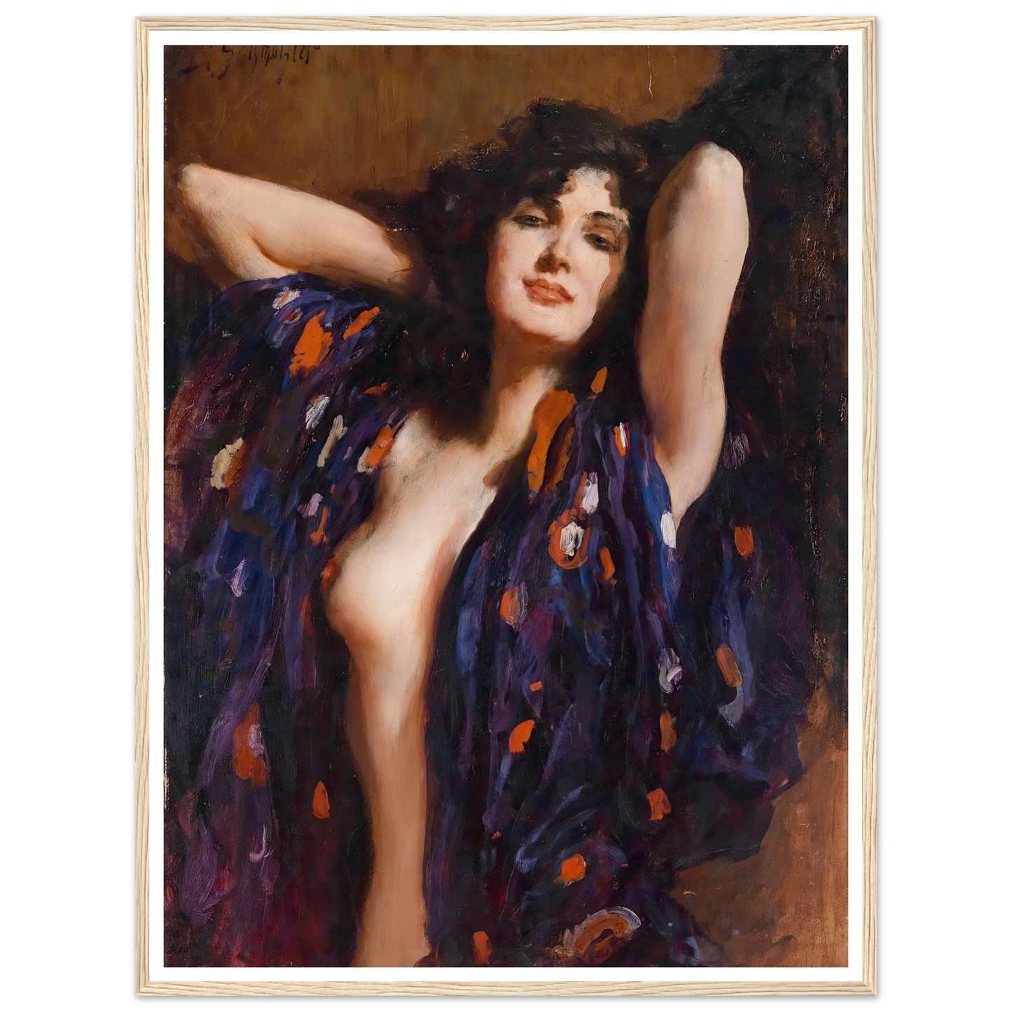 Verführerischer Blick Art Print | Leopold Schmutzler - Framed Poster - 30x40 cm / 12x16″ - Black frame