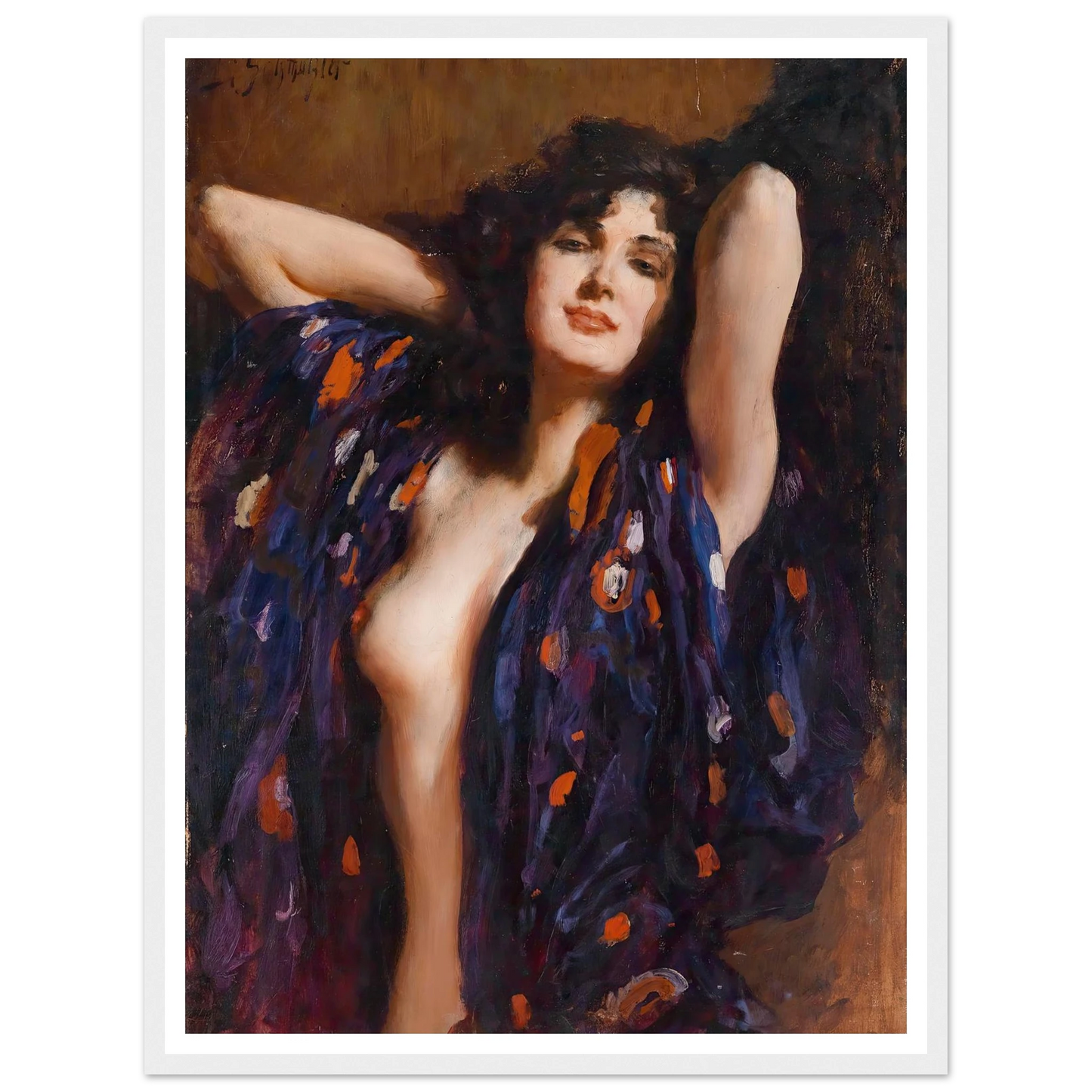 Verführerischer Blick Art Print | Leopold Schmutzler - Framed Poster - 30x40 cm / 12x16″ - Black frame