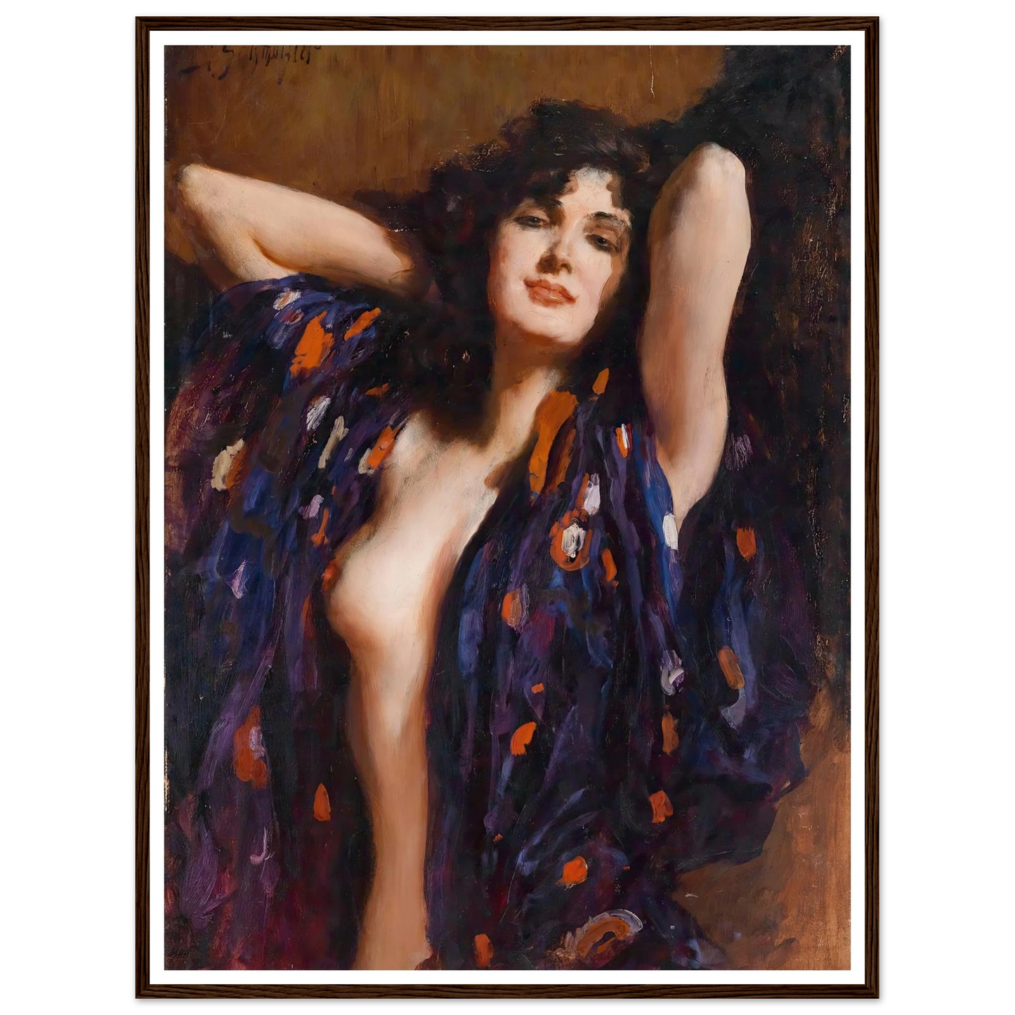 Verführerischer Blick Art Print | Leopold Schmutzler - Framed Poster - 30x40 cm / 12x16″ - Black frame