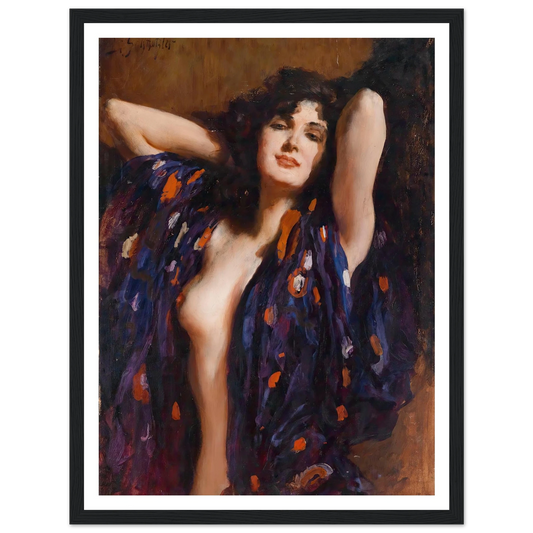 Verführerischer Blick Art Print | Leopold Schmutzler - Framed Poster - 30x40 cm / 12x16″ - Black frame