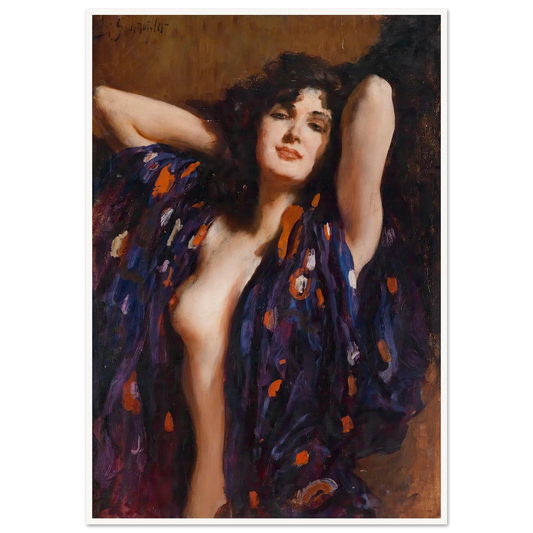 Verführerischer Blick Art Print | Leopold Schmutzler - Framed Poster - 30x40 cm / 12x16″ - Black frame