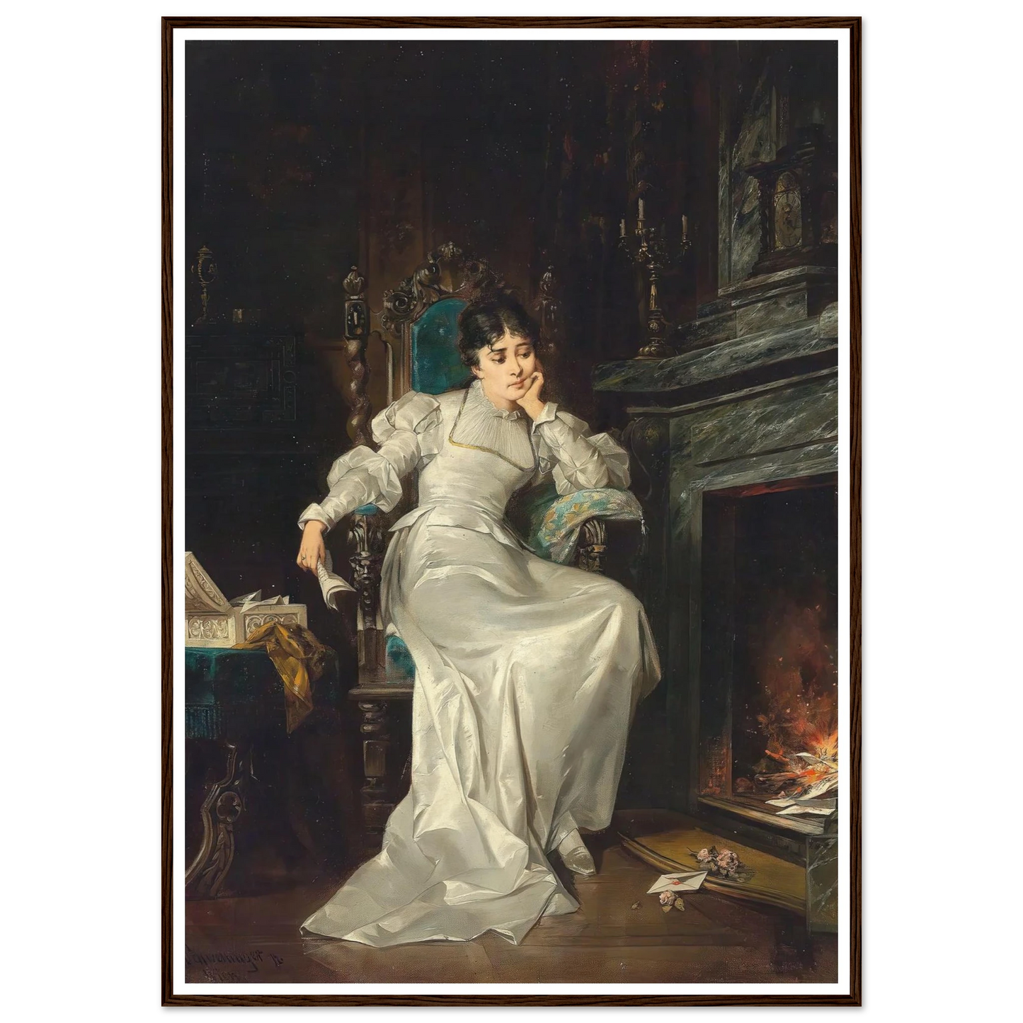 Verlorene Liebe Art Print | Carl Schweninger Jr - Framed Poster - 30x40 cm / 12x16″ - Black frame