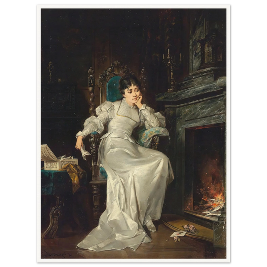 Verlorene Liebe Art Print | Carl Schweninger Jr - Framed Poster - 30x40 cm / 12x16″ - Black frame