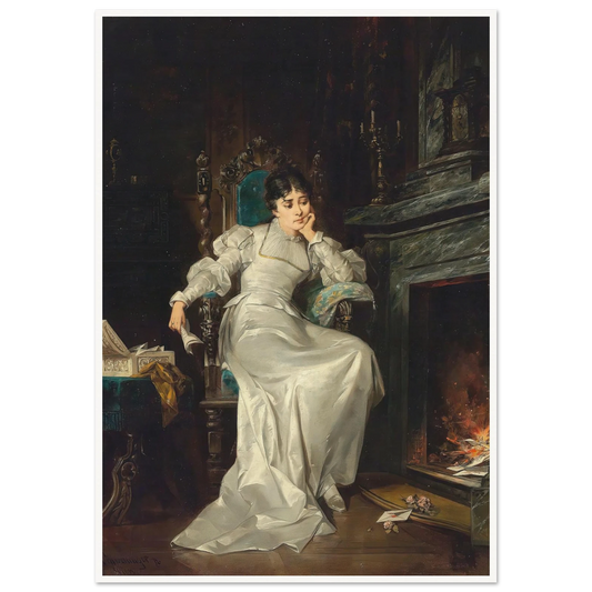 Verlorene Liebe Art Print | Carl Schweninger Jr - Framed Poster - 30x40 cm / 12x16″ - Black frame