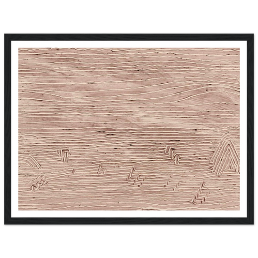 Versandete Siedelung (1935) Art Print | Paul Klee - Framed Poster - 30x40 cm / 12x16″ - Black frame