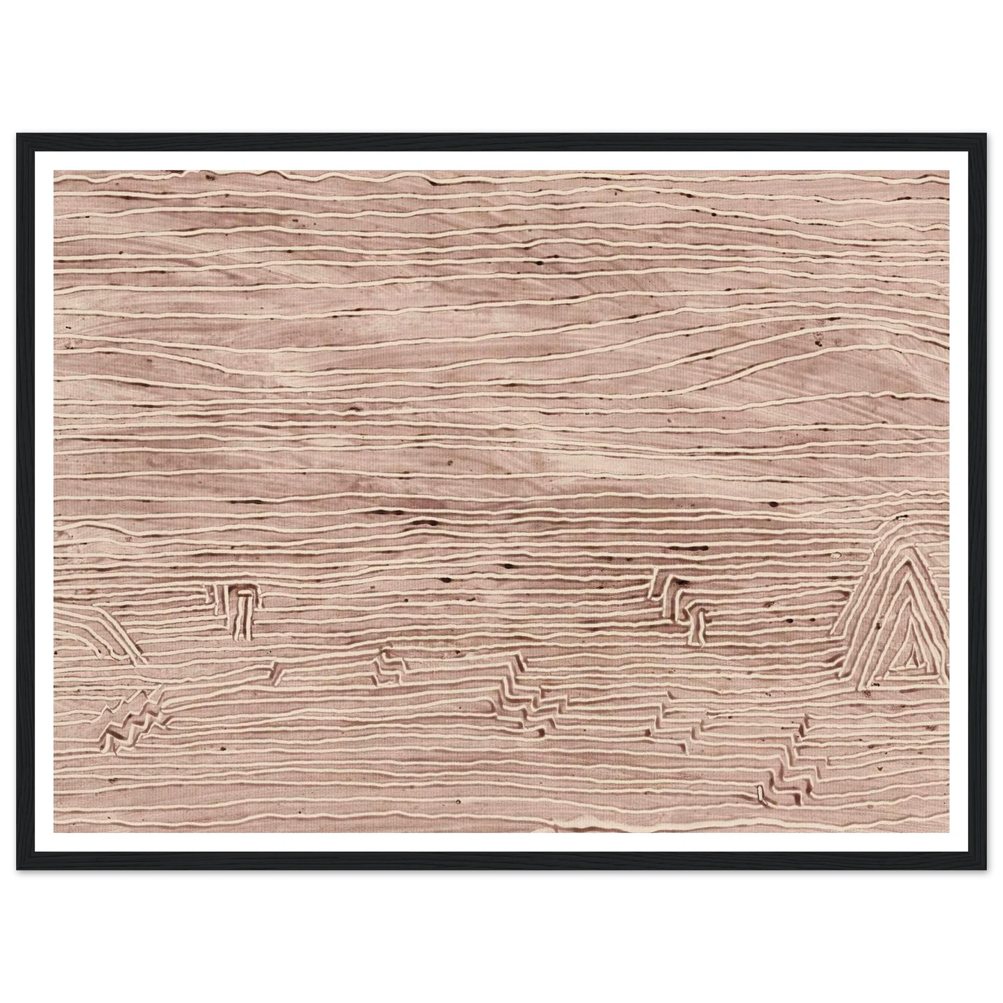 Versandete Siedelung (1935) Art Print | Paul Klee - Framed Poster - 30x40 cm / 12x16″ - Black frame