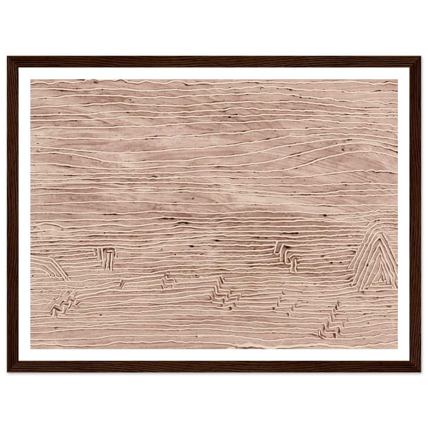 Versandete Siedelung (1935) Art Print | Paul Klee - Framed Poster - 30x40 cm / 12x16″ - Black frame