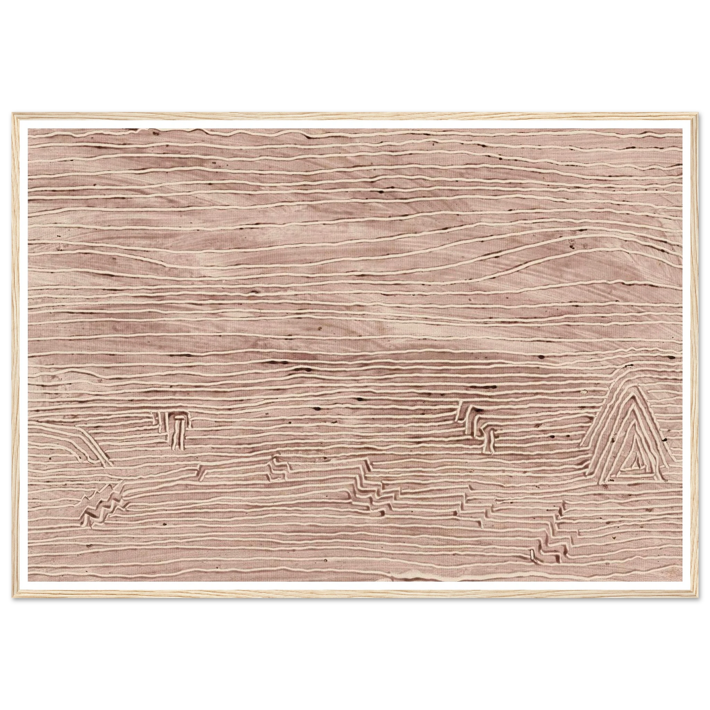 Versandete Siedelung (1935) Art Print | Paul Klee - Framed Poster - 30x40 cm / 12x16″ - Black frame