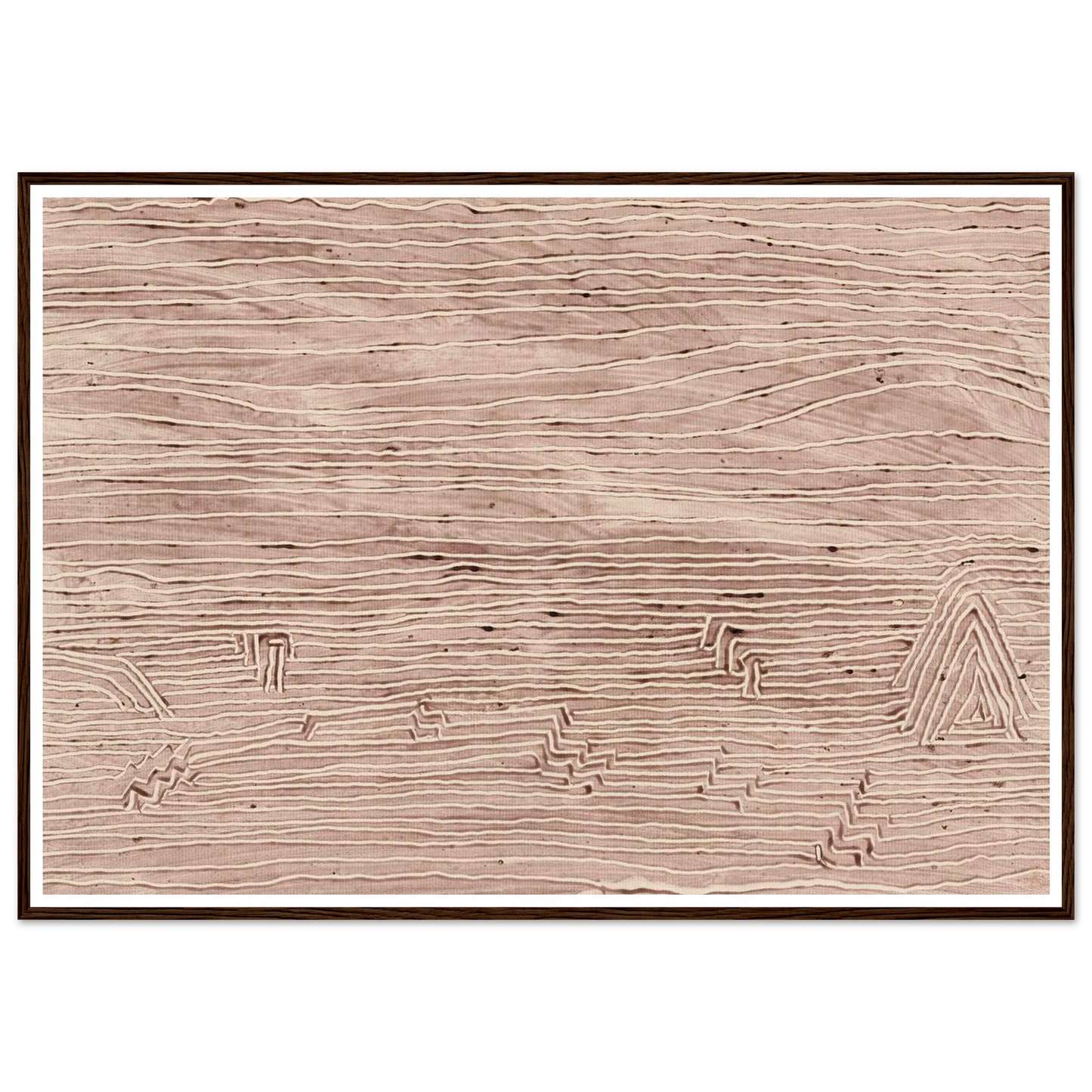 Versandete Siedelung (1935) Art Print | Paul Klee - Framed Poster - 30x40 cm / 12x16″ - Black frame