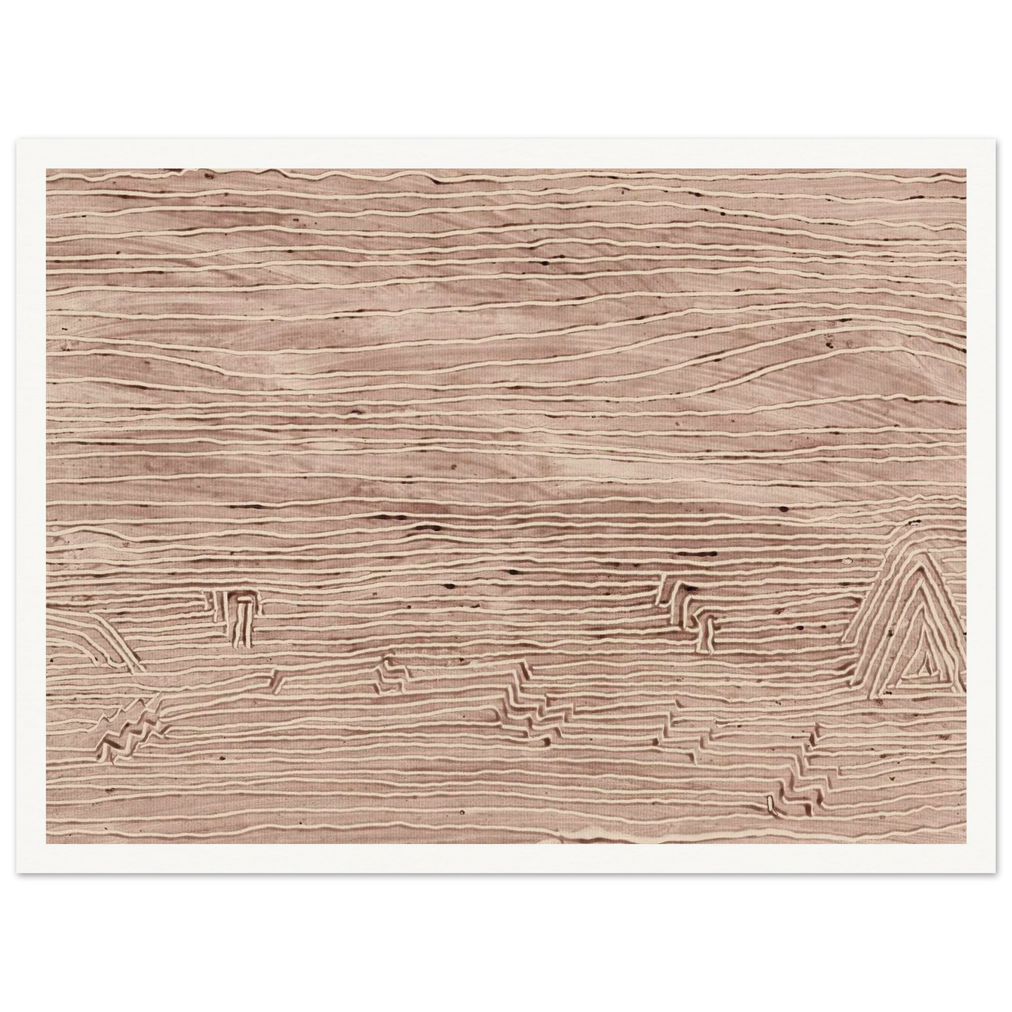 Versandete Siedelung (1935) Art Print | Paul Klee - Framed Poster - 30x40 cm / 12x16″ - Black frame