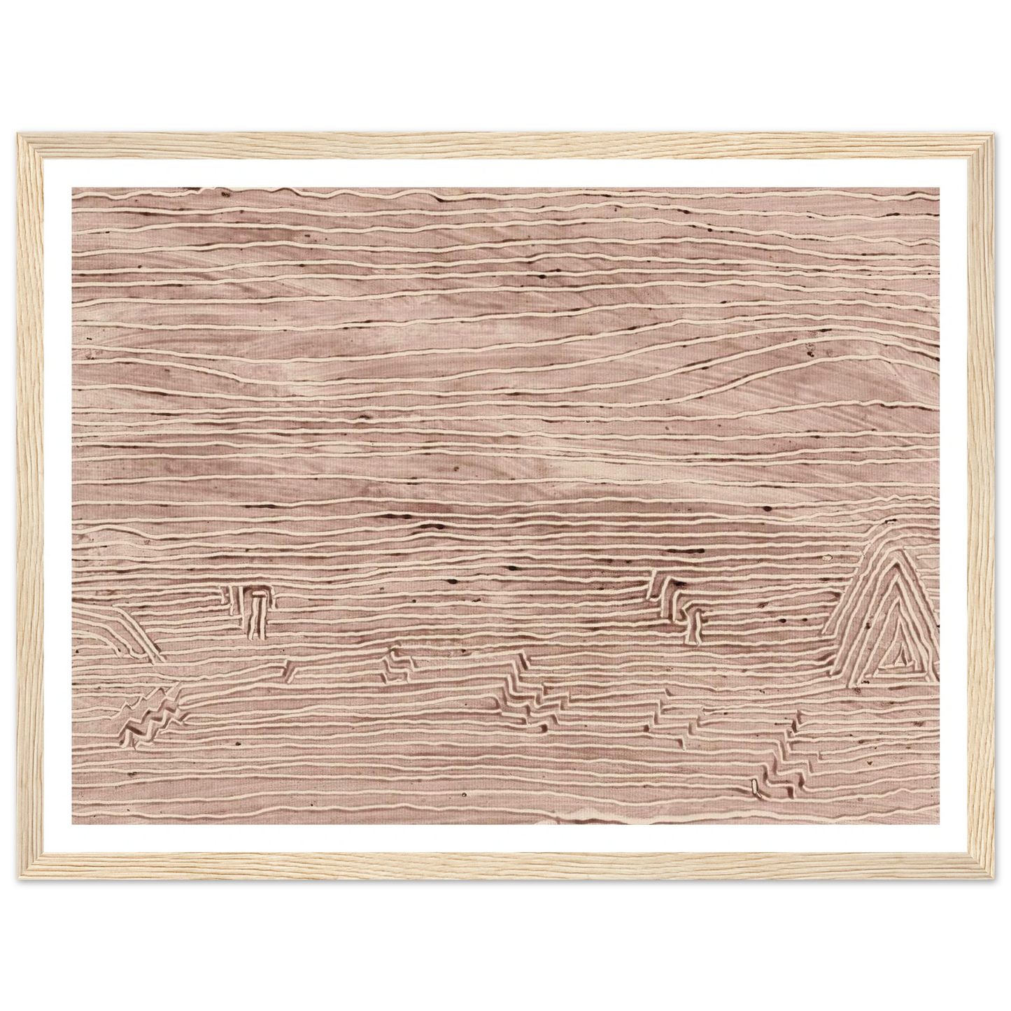 Versandete Siedelung (1935) Art Print | Paul Klee - Framed Poster - 30x40 cm / 12x16″ - Black frame