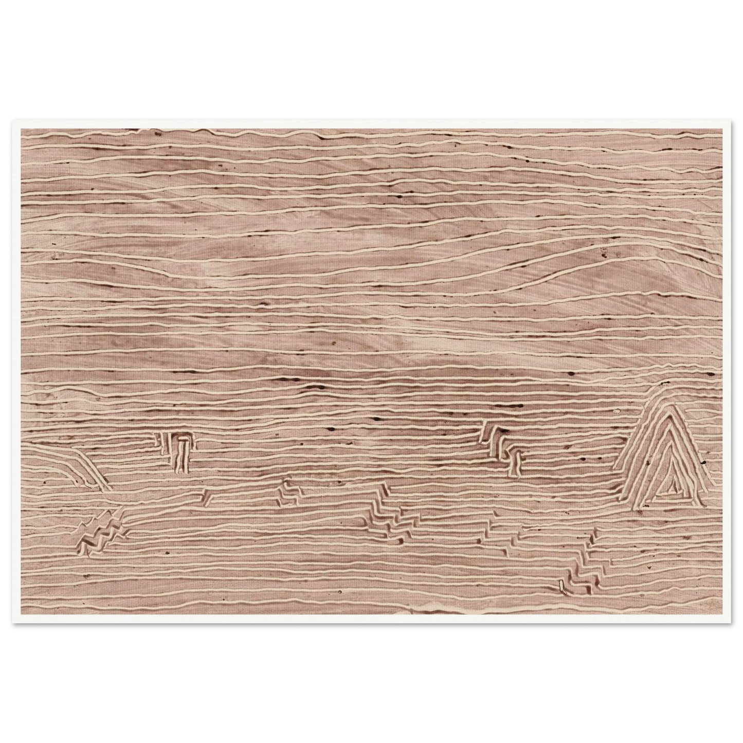 Versandete Siedelung (1935) Art Print | Paul Klee - Framed Poster - 30x40 cm / 12x16″ - Black frame