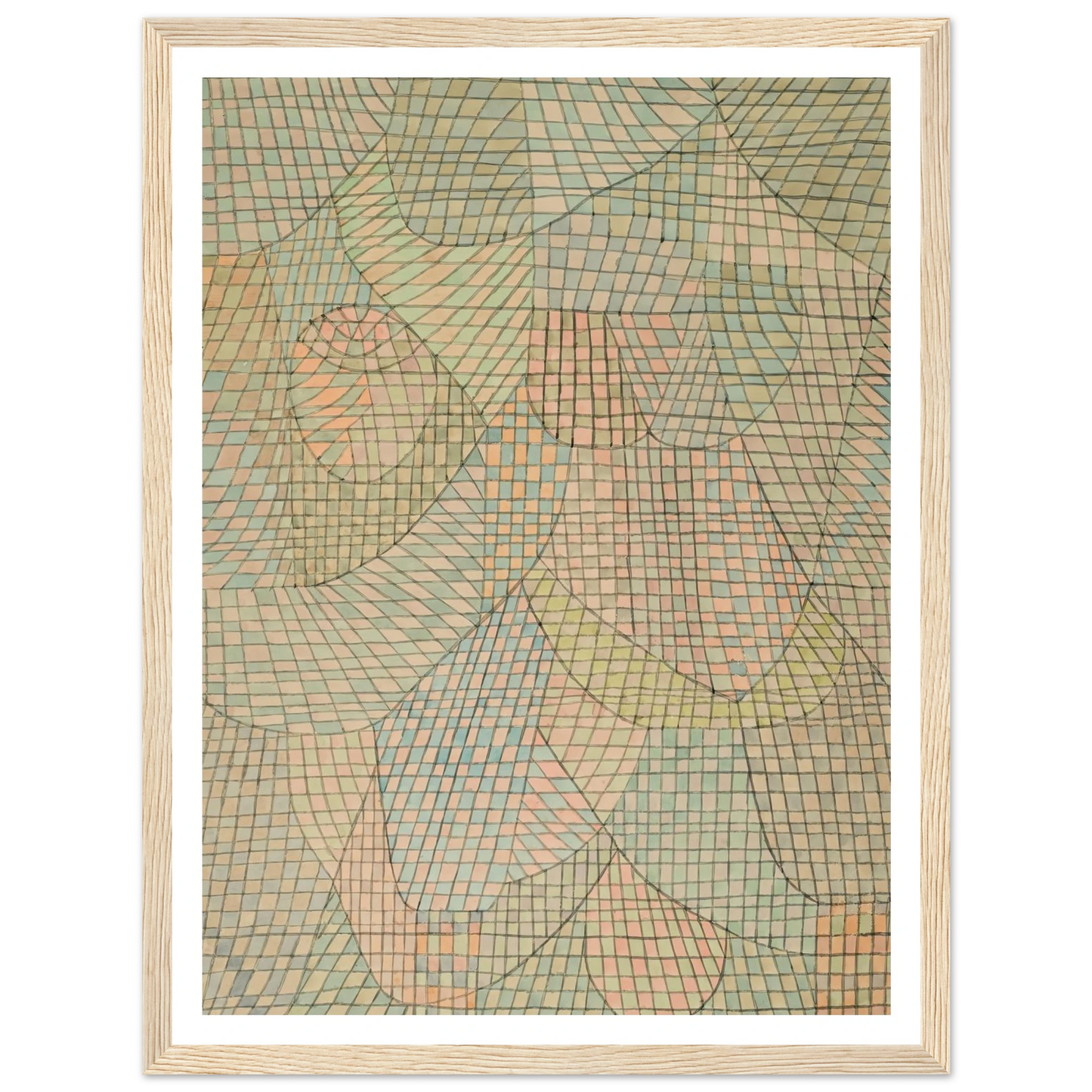 Verschleiertes (1934) Art Print | Paul Klee - Framed Poster - 30x40 cm / 12x16″ - Black frame