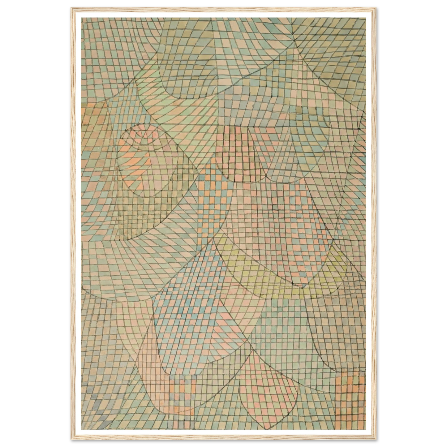 Verschleiertes (1934) Art Print | Paul Klee - Framed Poster - 30x40 cm / 12x16″ - Black frame