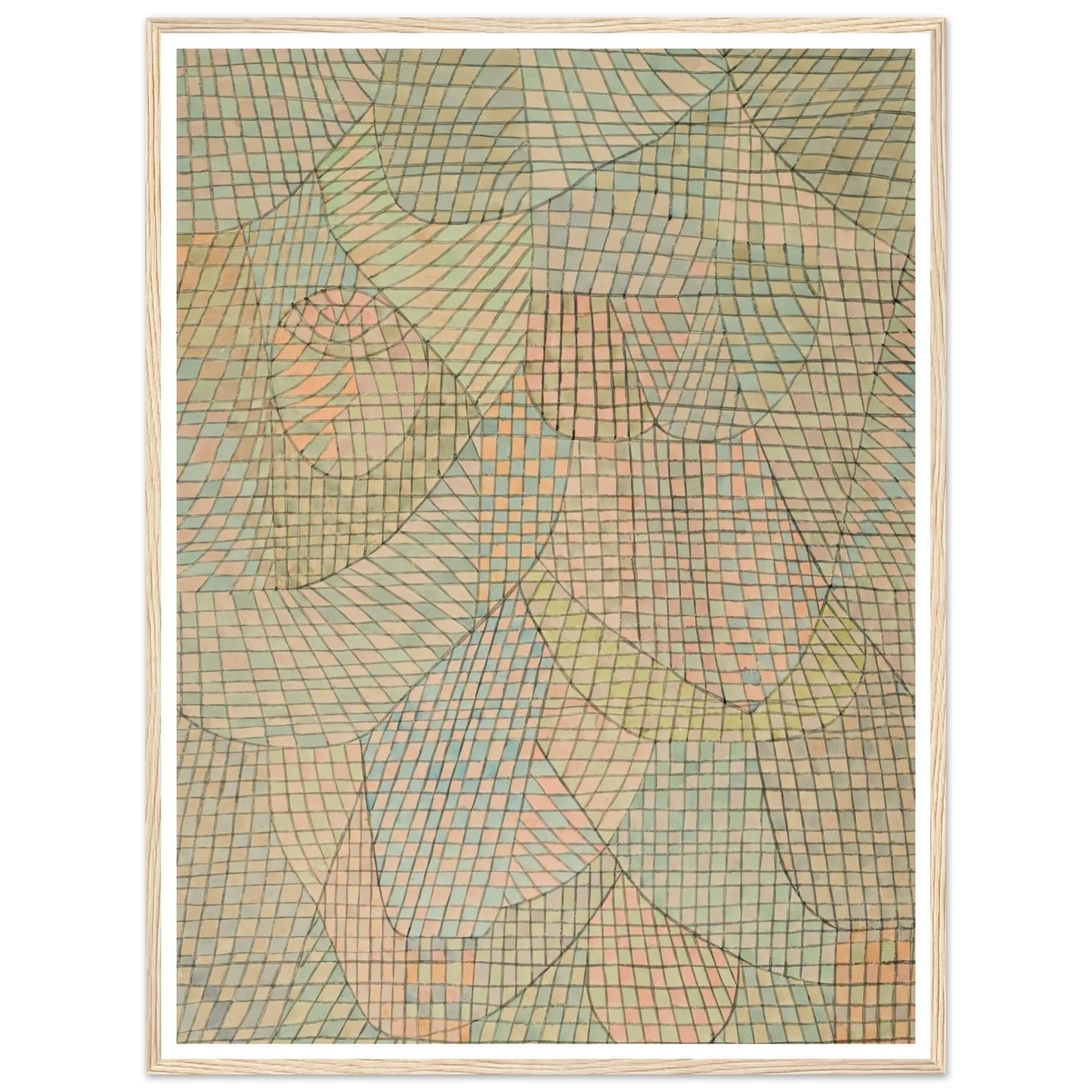 Verschleiertes (1934) Art Print | Paul Klee - Framed Poster - 30x40 cm / 12x16″ - Black frame