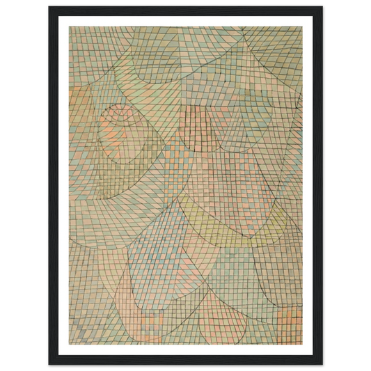 Verschleiertes (1934) Art Print | Paul Klee - Framed Poster - 30x40 cm / 12x16″ - Black frame