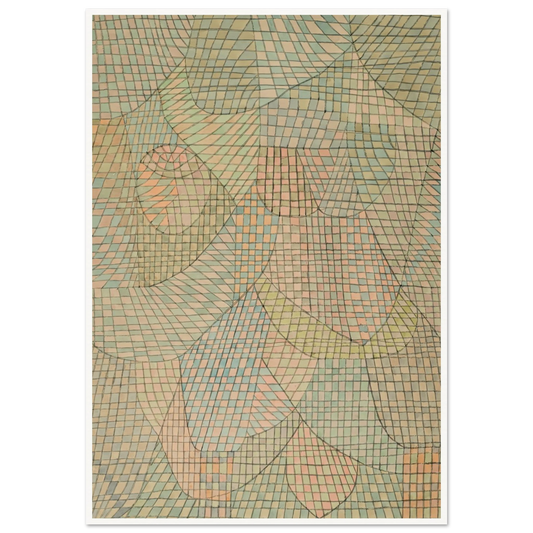 Verschleiertes (1934) Art Print | Paul Klee - Framed Poster - 30x40 cm / 12x16″ - Black frame