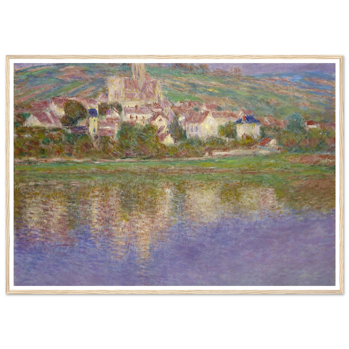 Vétheuil (1901) Art Print | Claude Monet - Framed Poster - 30x40 cm / 12x16″ - Black frame