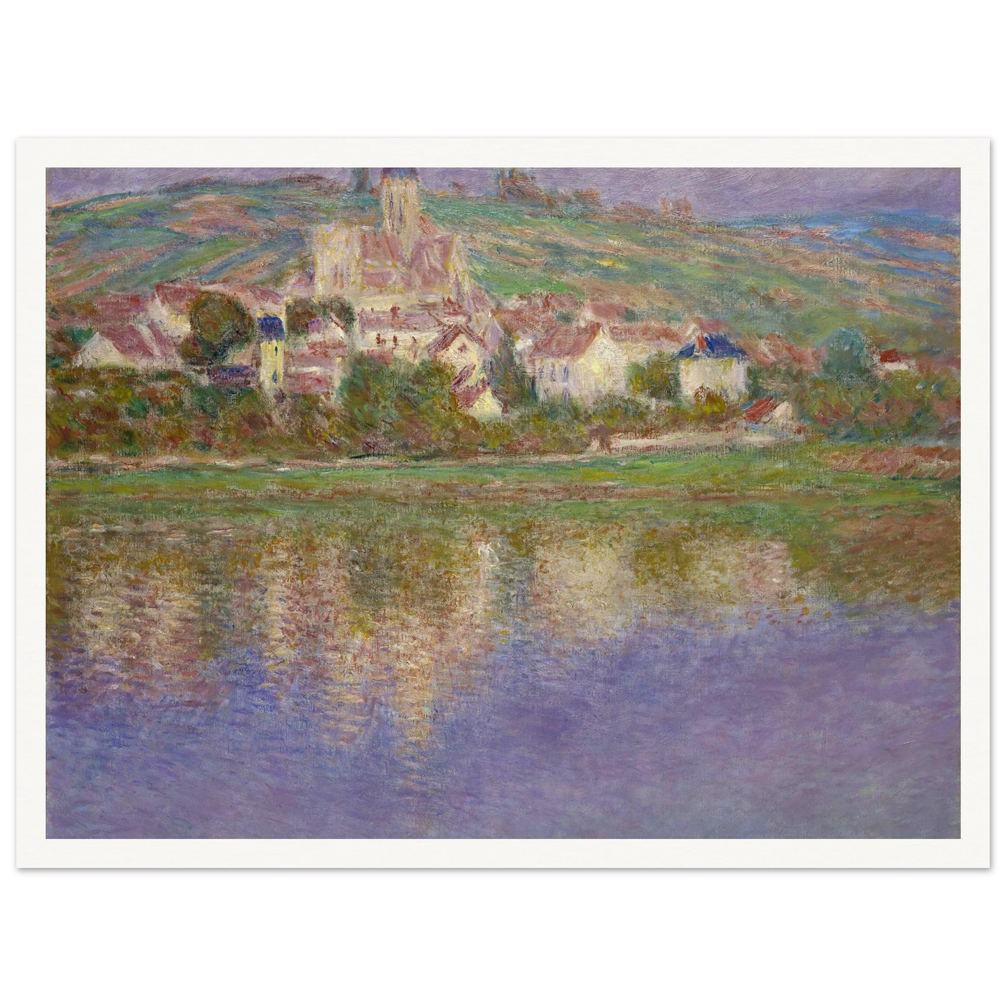 Vétheuil (1901) Art Print | Claude Monet - Framed Poster - 30x40 cm / 12x16″ - Black frame