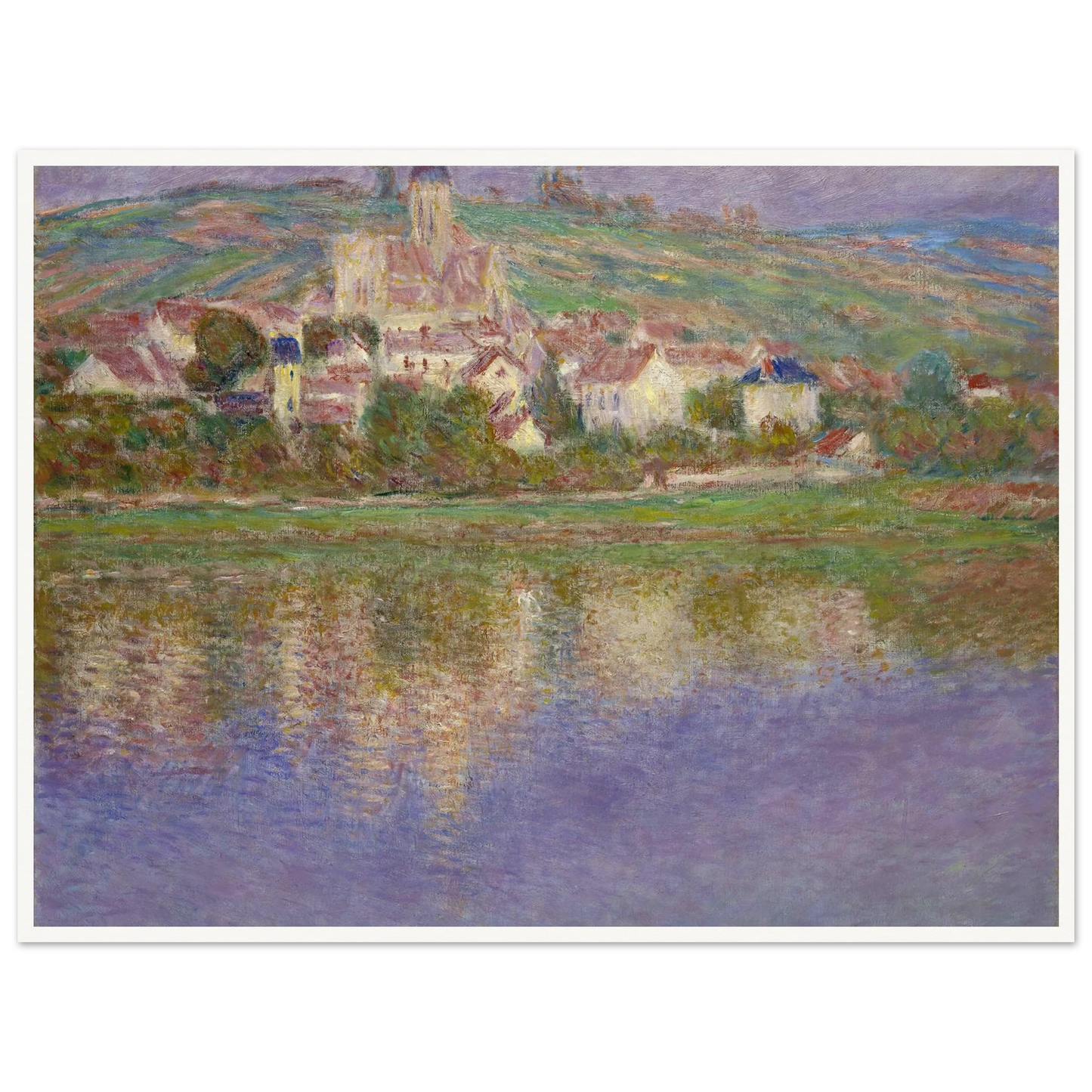 Vétheuil (1901) Art Print | Claude Monet - Framed Poster - 30x40 cm / 12x16″ - Black frame