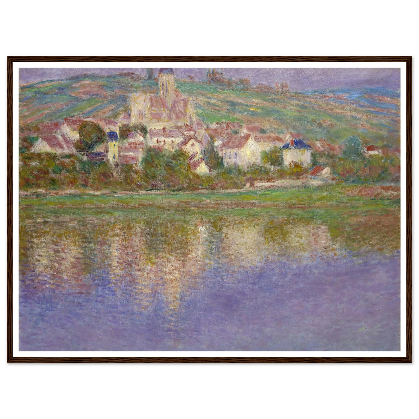 Vétheuil (1901) Art Print | Claude Monet - Framed Poster - 30x40 cm / 12x16″ - Black frame