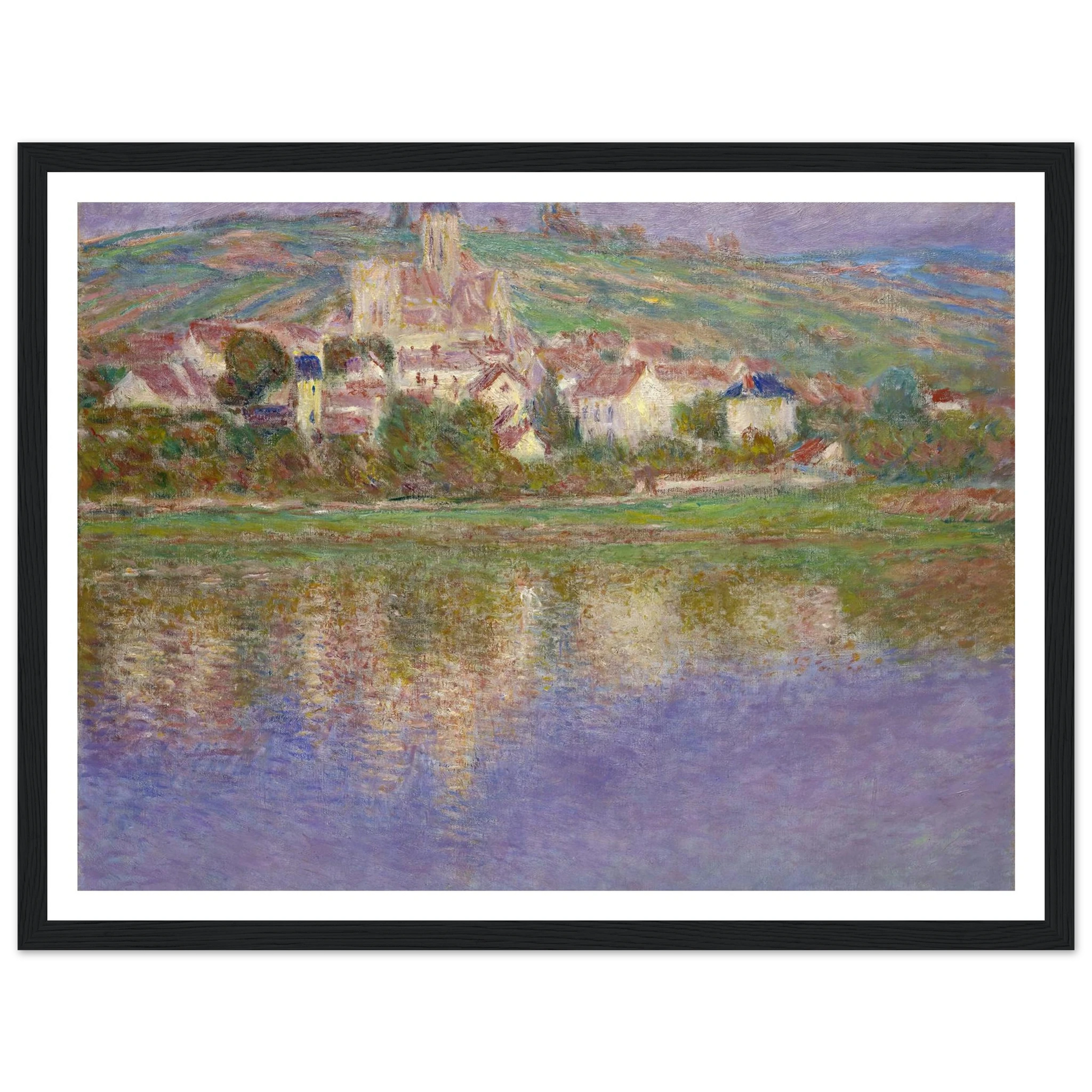 Vétheuil (1901) Art Print | Claude Monet - Framed Poster - 30x40 cm / 12x16″ - Black frame