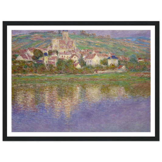 Vétheuil (1901) Art Print | Claude Monet - Framed Poster - 30x40 cm / 12x16″ - Black frame