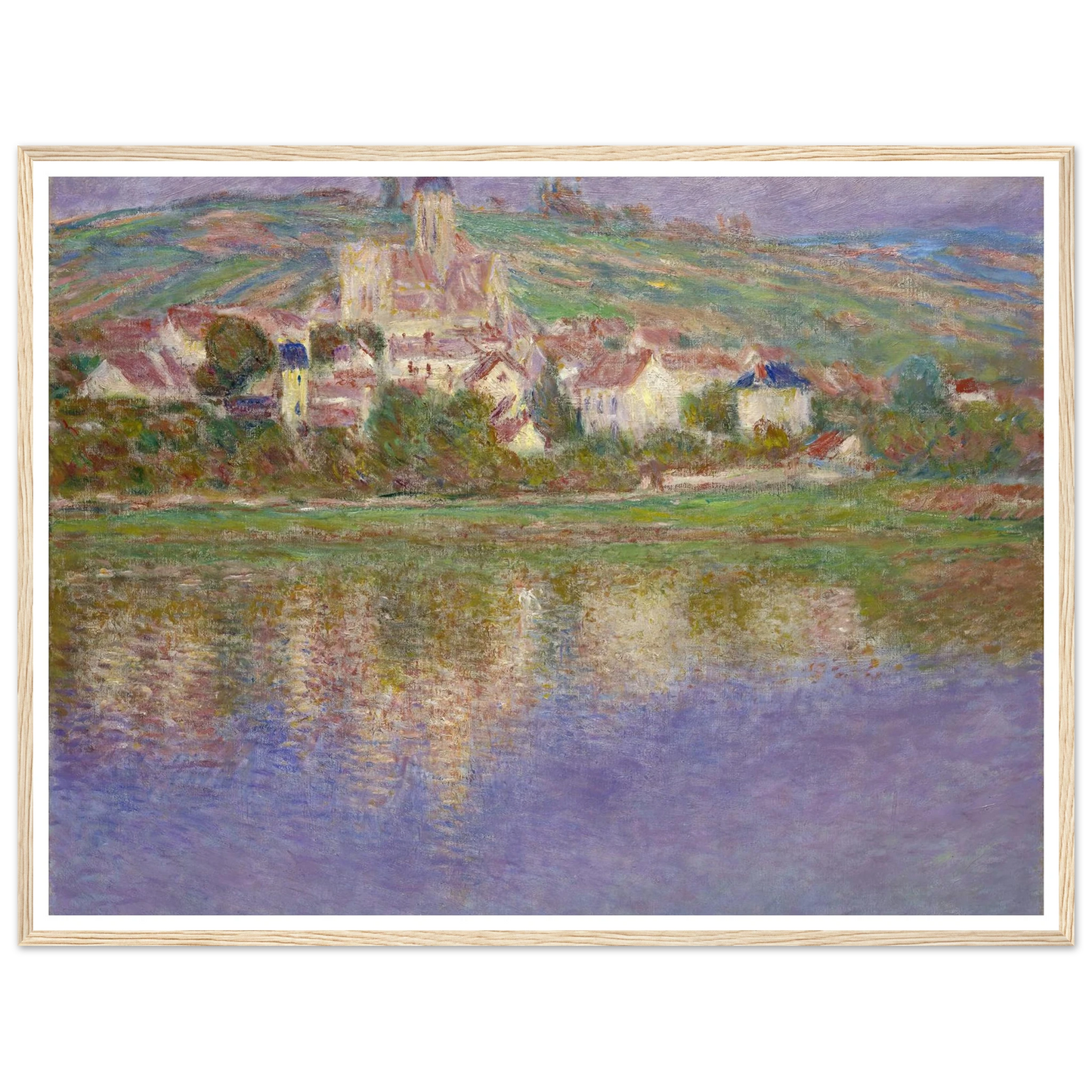 Vétheuil (1901) Art Print | Claude Monet - Framed Poster - 30x40 cm / 12x16″ - Black frame