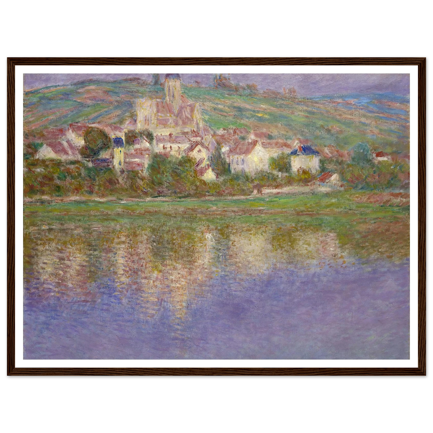 Vétheuil (1901) Art Print | Claude Monet - Framed Poster - 30x40 cm / 12x16″ - Black frame