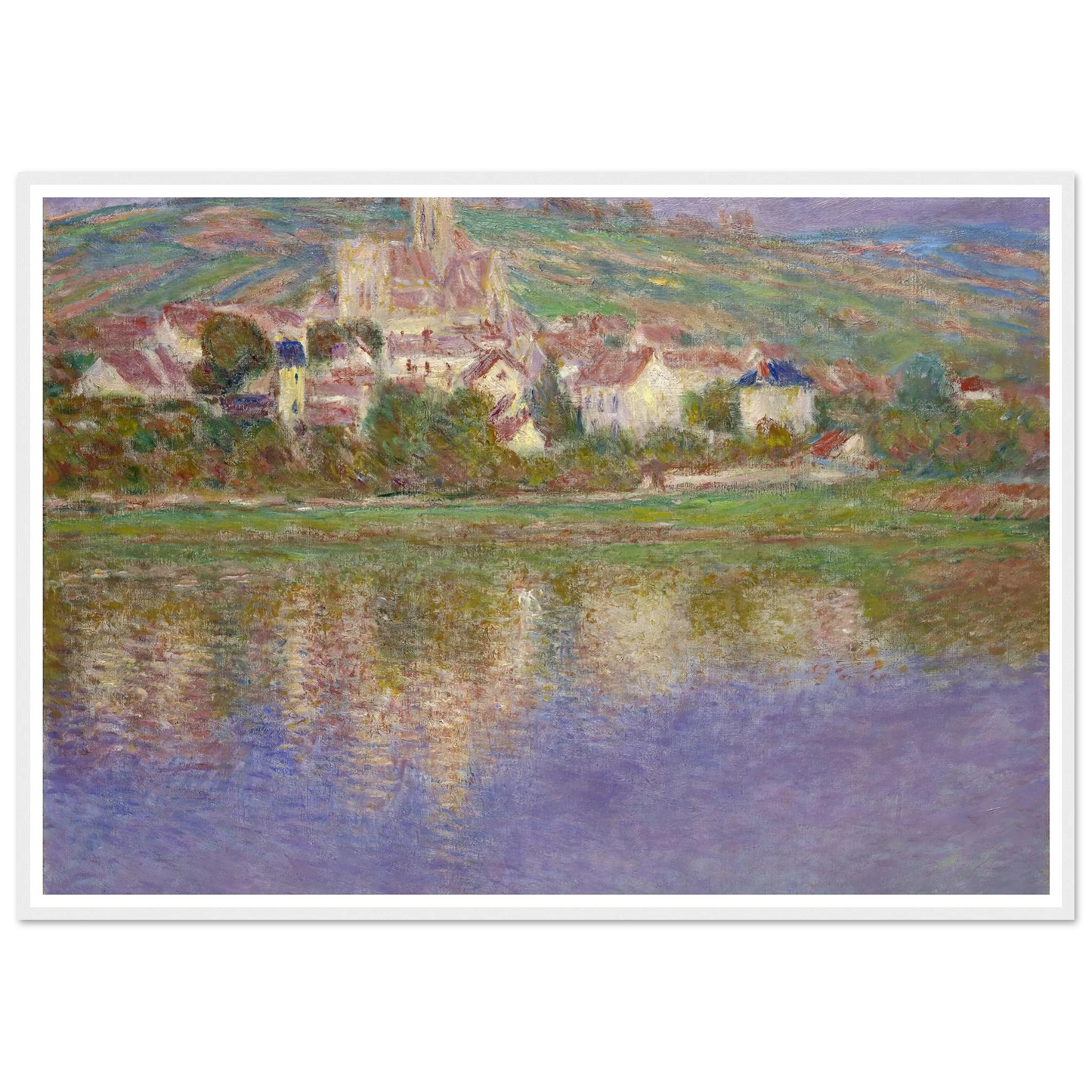 Vétheuil (1901) Art Print | Claude Monet - Framed Poster - 30x40 cm / 12x16″ - Black frame