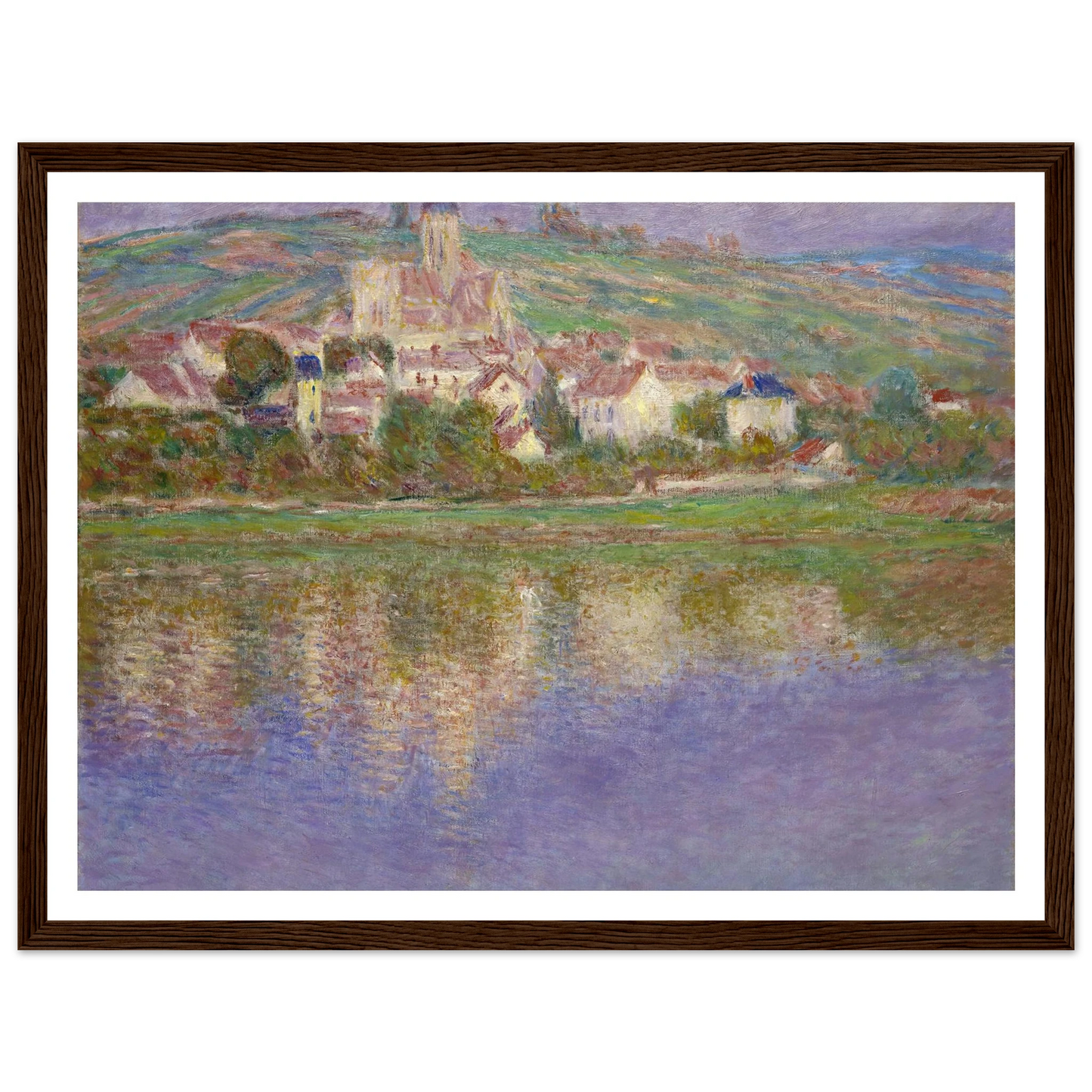 Vétheuil (1901) Art Print | Claude Monet - Framed Poster - 30x40 cm / 12x16″ - Black frame