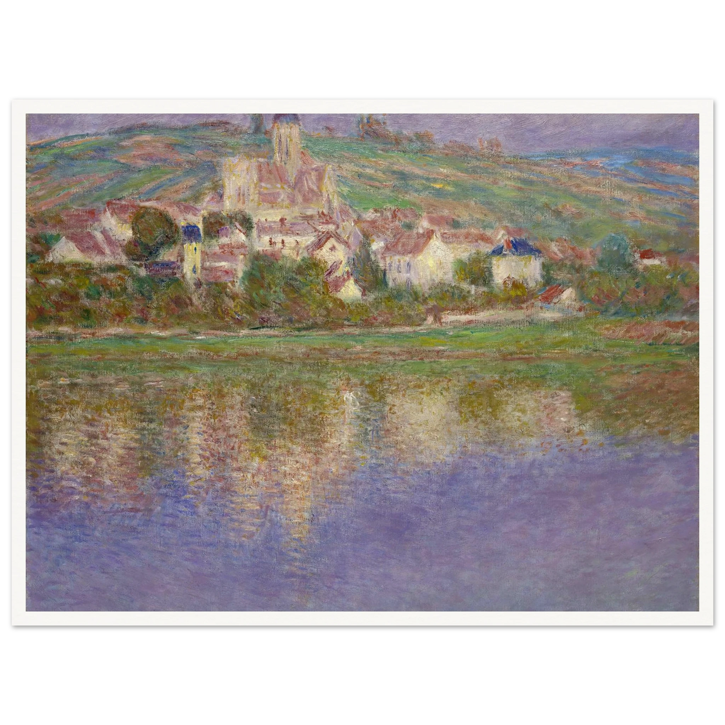 Vétheuil (1901) Art Print | Claude Monet - Framed Poster - 30x40 cm / 12x16″ - Black frame