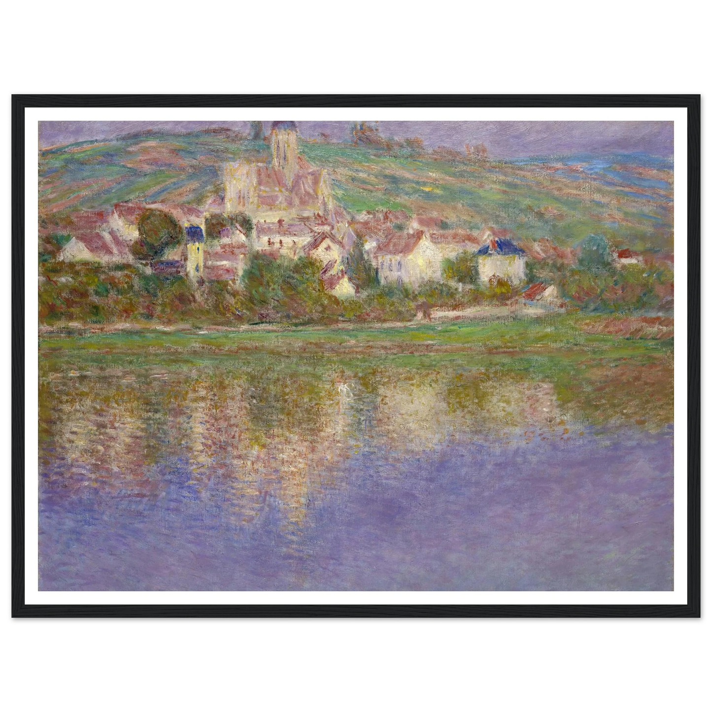 Vétheuil (1901) Art Print | Claude Monet - Framed Poster - 30x40 cm / 12x16″ - Black frame