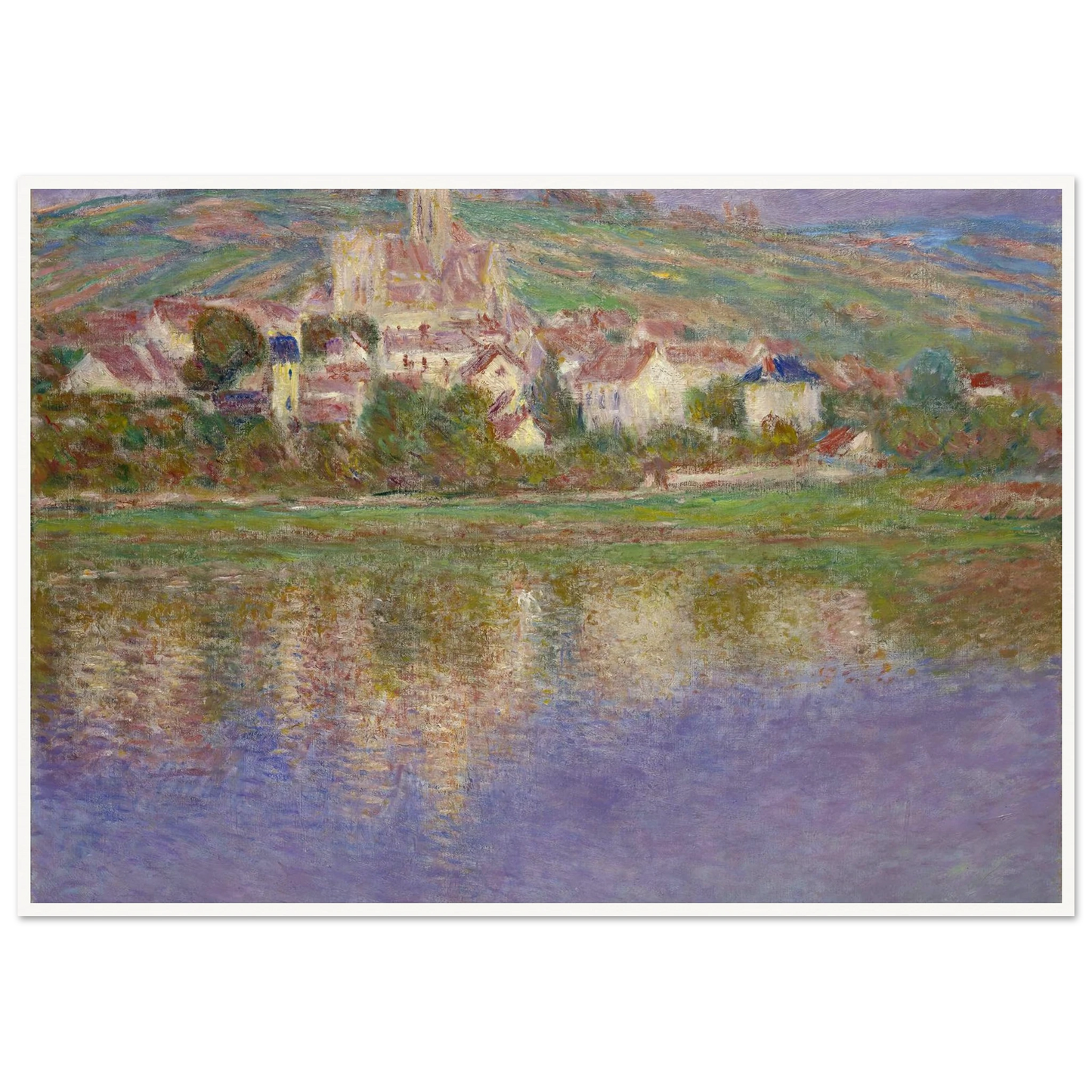Vétheuil (1901) Art Print | Claude Monet - Framed Poster - 30x40 cm / 12x16″ - Black frame
