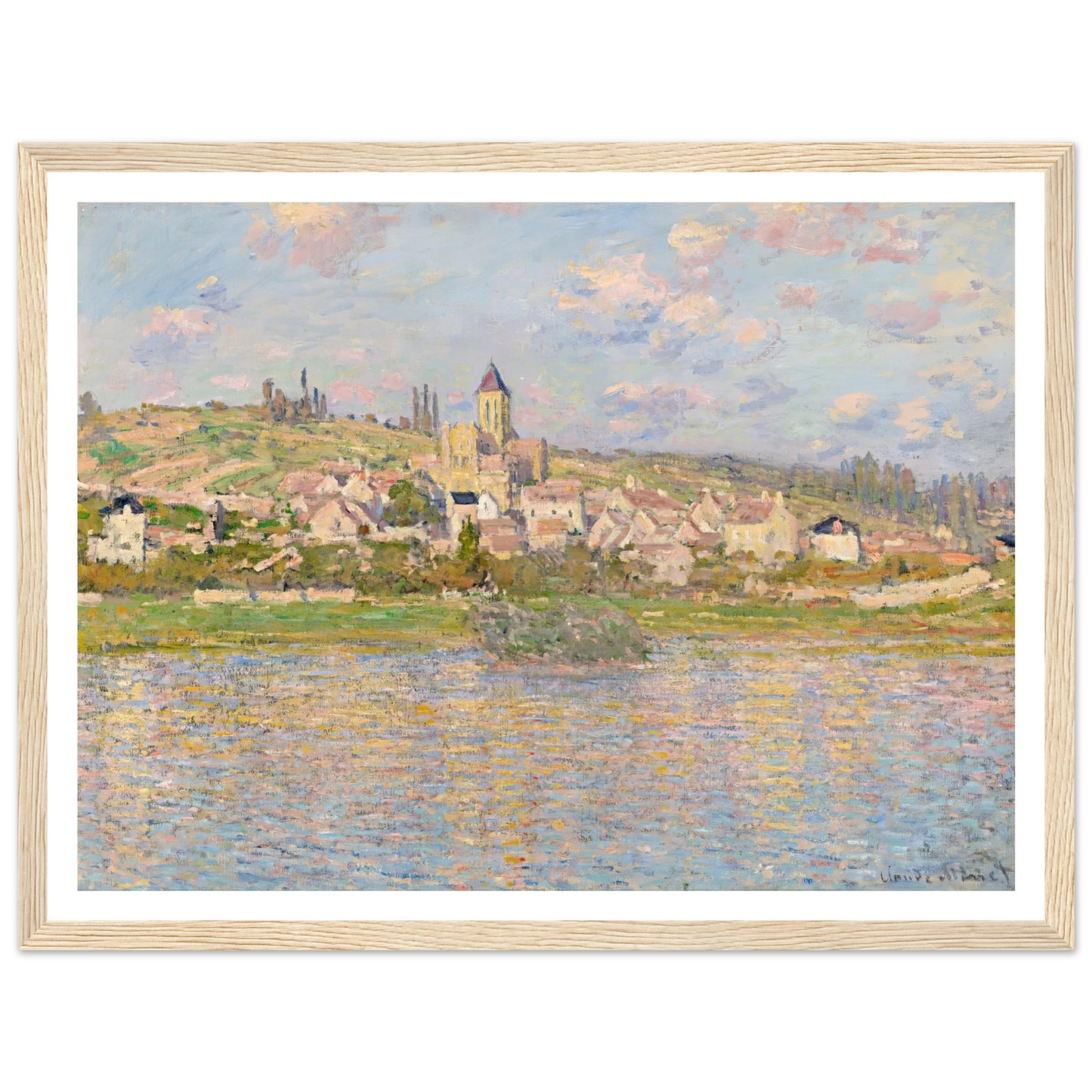 Vétheuil Art Print | Claude Monet - Framed Poster - 30x40 cm / 12x16″ - Black frame