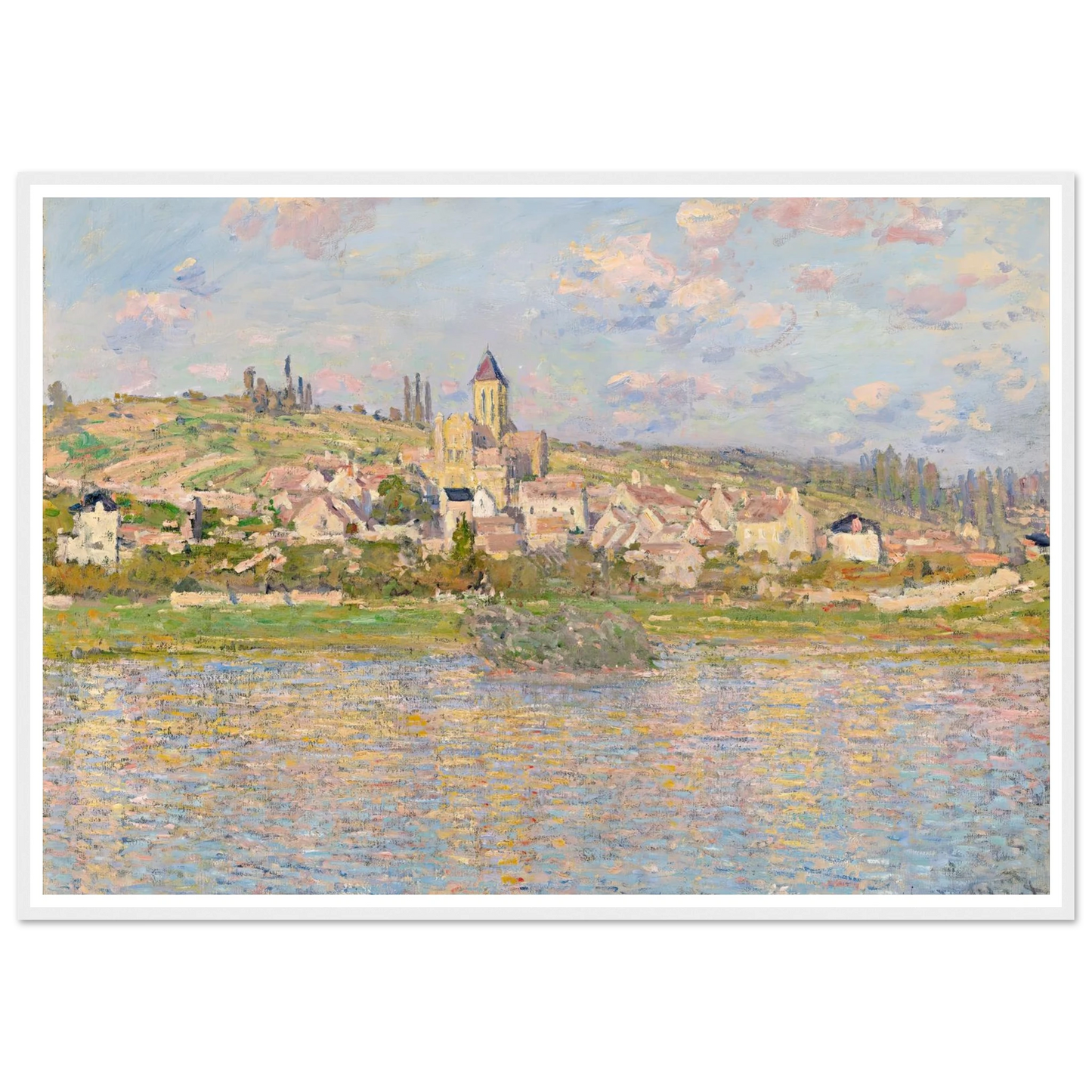 Vétheuil Art Print | Claude Monet - Framed Poster - 30x40 cm / 12x16″ - Black frame