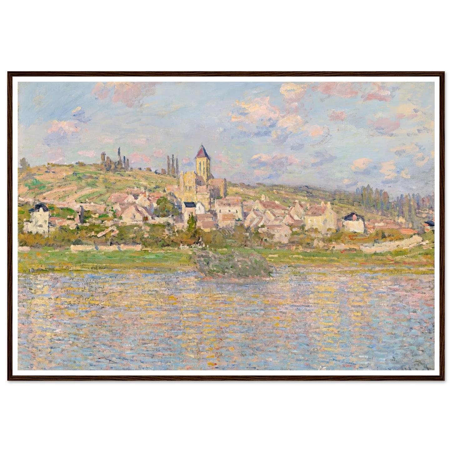 Vétheuil Art Print | Claude Monet - Framed Poster - 30x40 cm / 12x16″ - Black frame