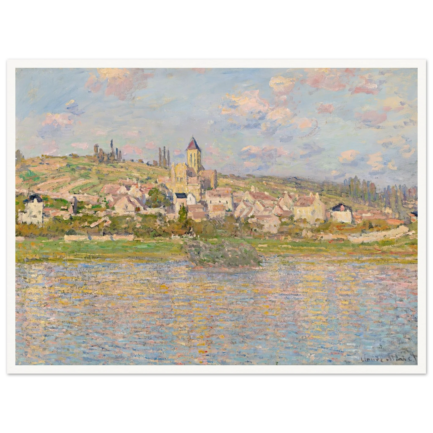 Vétheuil Art Print | Claude Monet - Framed Poster - 30x40 cm / 12x16″ - Black frame