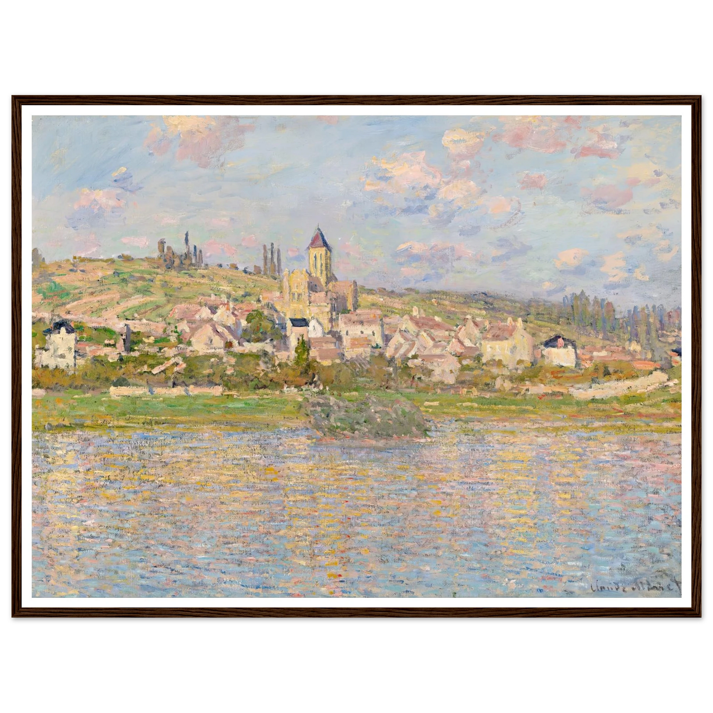 Vétheuil Art Print | Claude Monet - Framed Poster - 30x40 cm / 12x16″ - Black frame
