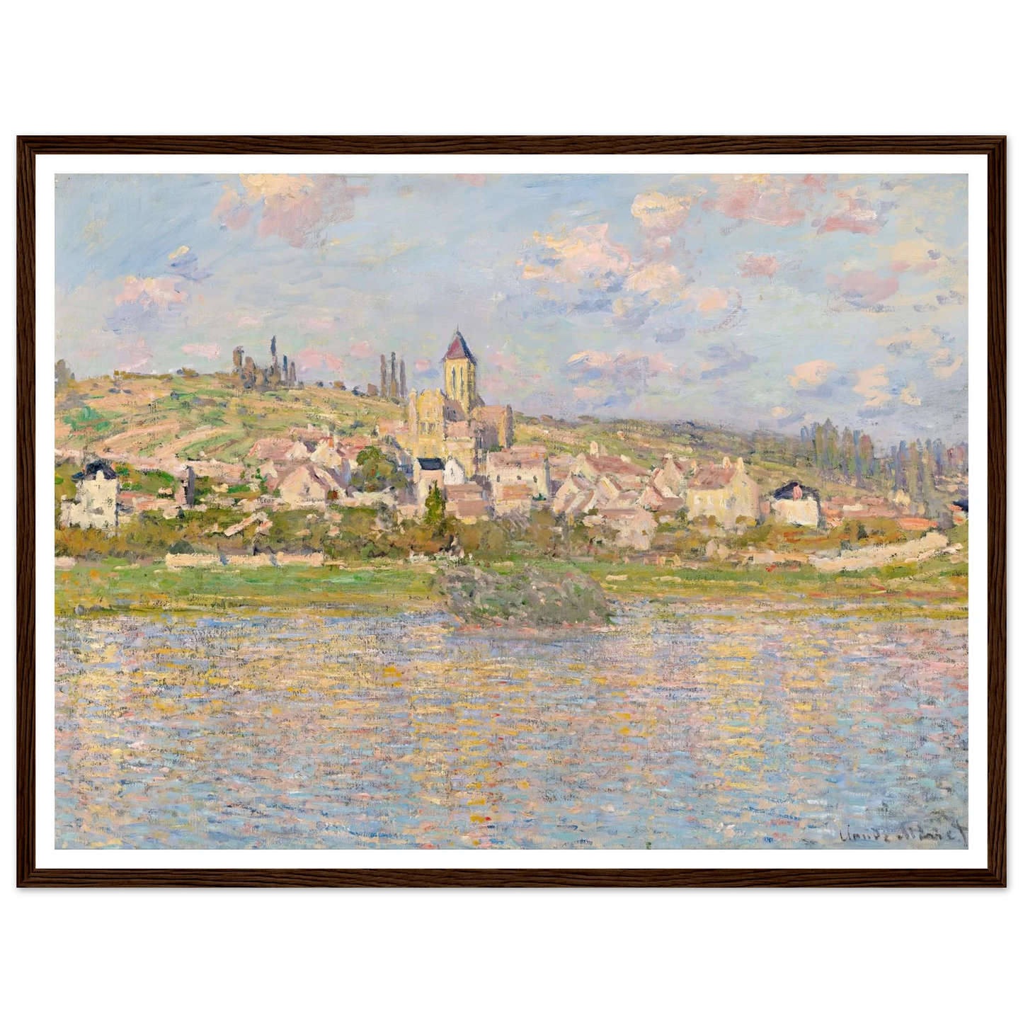Vétheuil Art Print | Claude Monet - Framed Poster - 30x40 cm / 12x16″ - Black frame