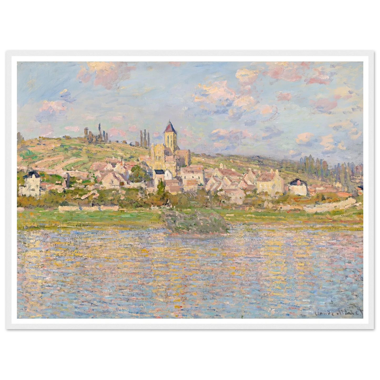 Vétheuil Art Print | Claude Monet - Framed Poster - 30x40 cm / 12x16″ - Black frame