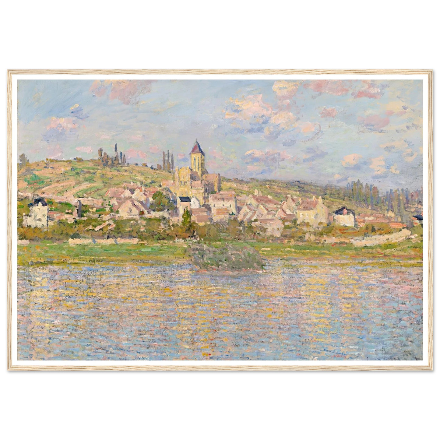 Vétheuil Art Print | Claude Monet - Framed Poster - 30x40 cm / 12x16″ - Black frame