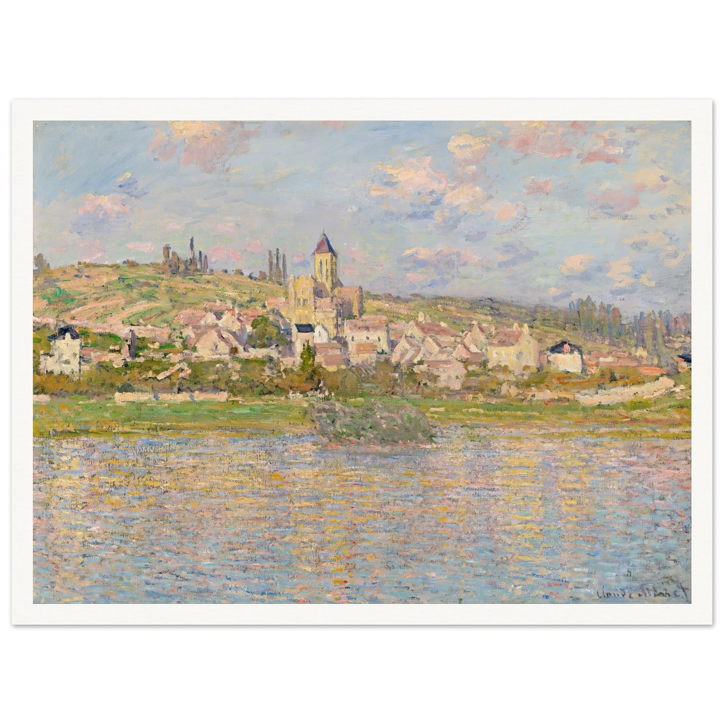 Vétheuil Art Print | Claude Monet - Framed Poster - 30x40 cm / 12x16″ - Black frame