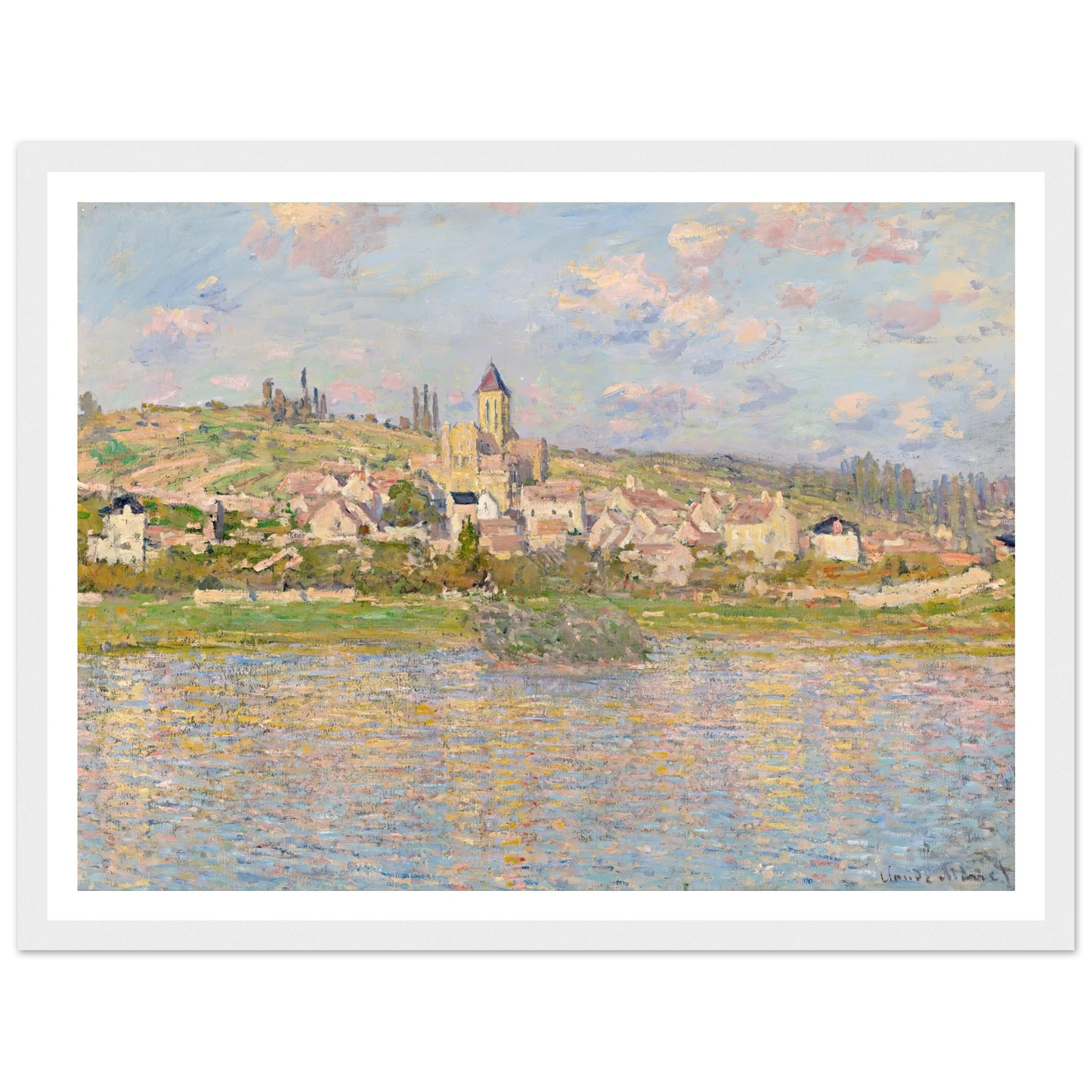 Vétheuil Art Print | Claude Monet - Framed Poster - 30x40 cm / 12x16″ - Black frame