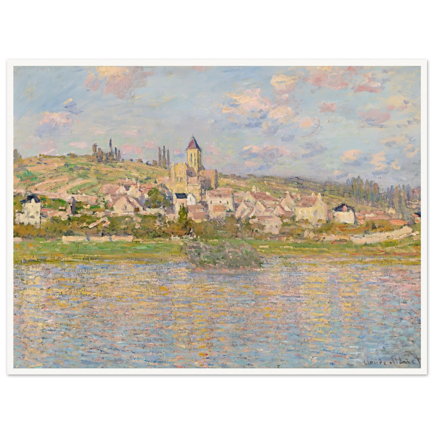 Vétheuil Art Print | Claude Monet - Framed Poster - 30x40 cm / 12x16″ - Black frame