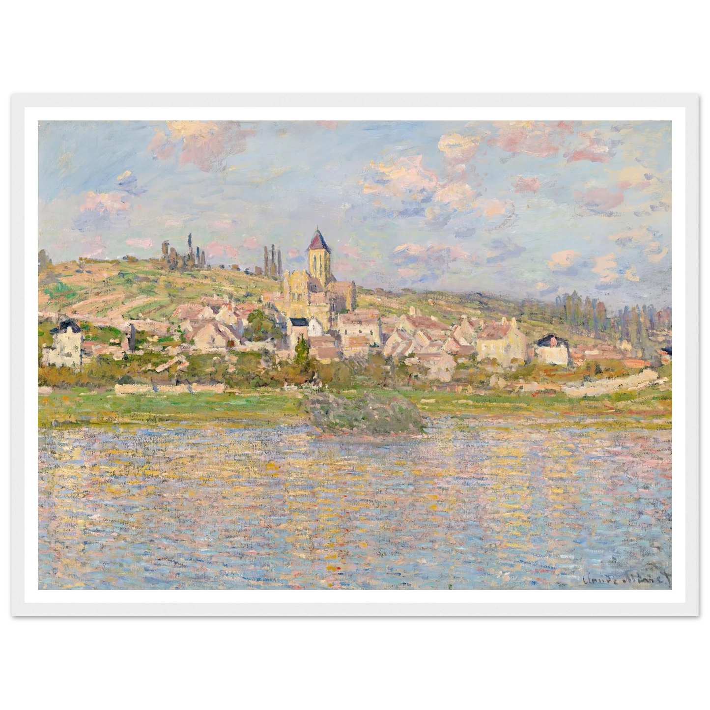 Vétheuil Art Print | Claude Monet - Framed Poster - 30x40 cm / 12x16″ - Black frame
