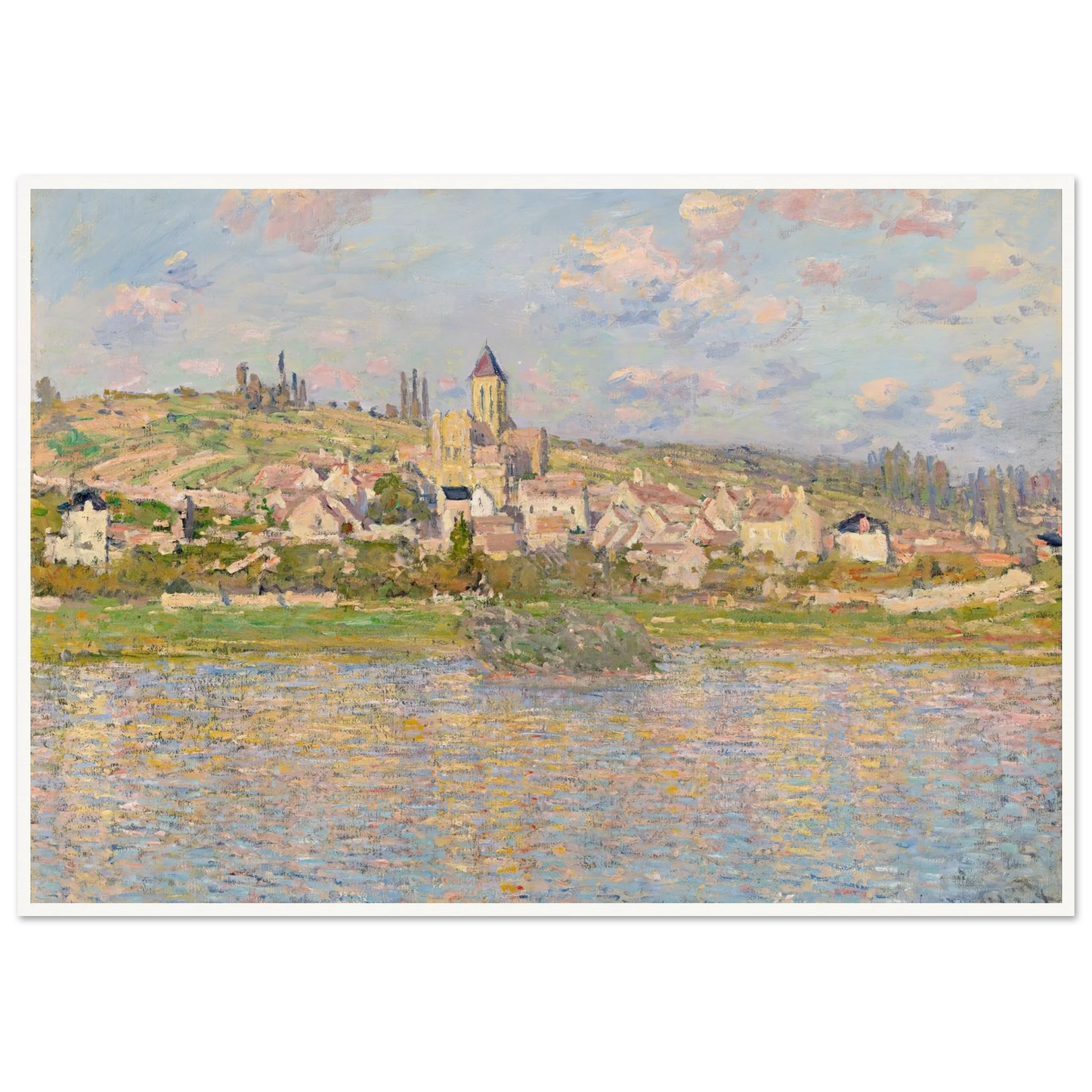 Vétheuil Art Print | Claude Monet - Framed Poster - 30x40 cm / 12x16″ - Black frame