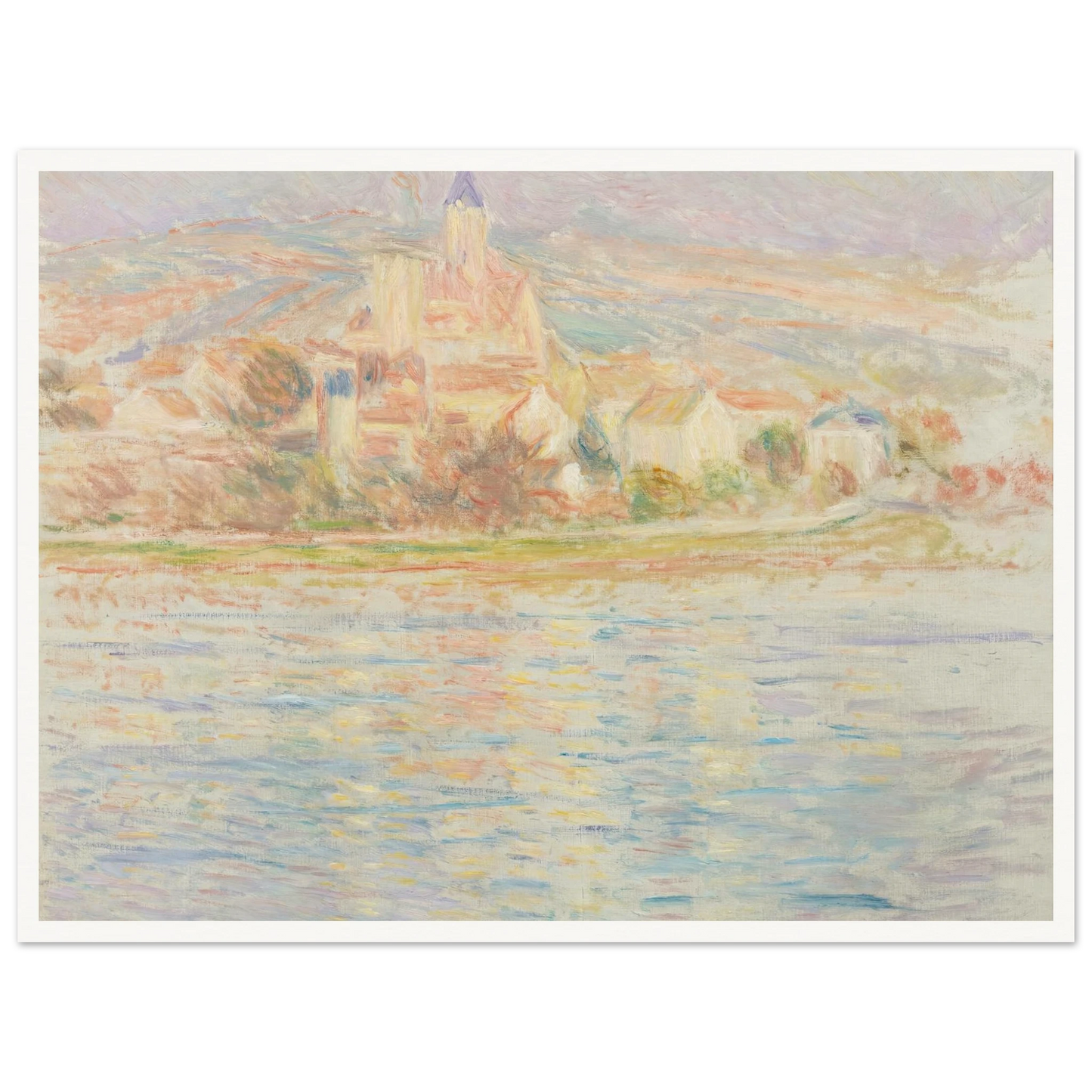 Vétheuil (circa 1901-1902) Art Print | Claude Monet - Framed Poster - 30x40 cm / 12x16″ - Black frame