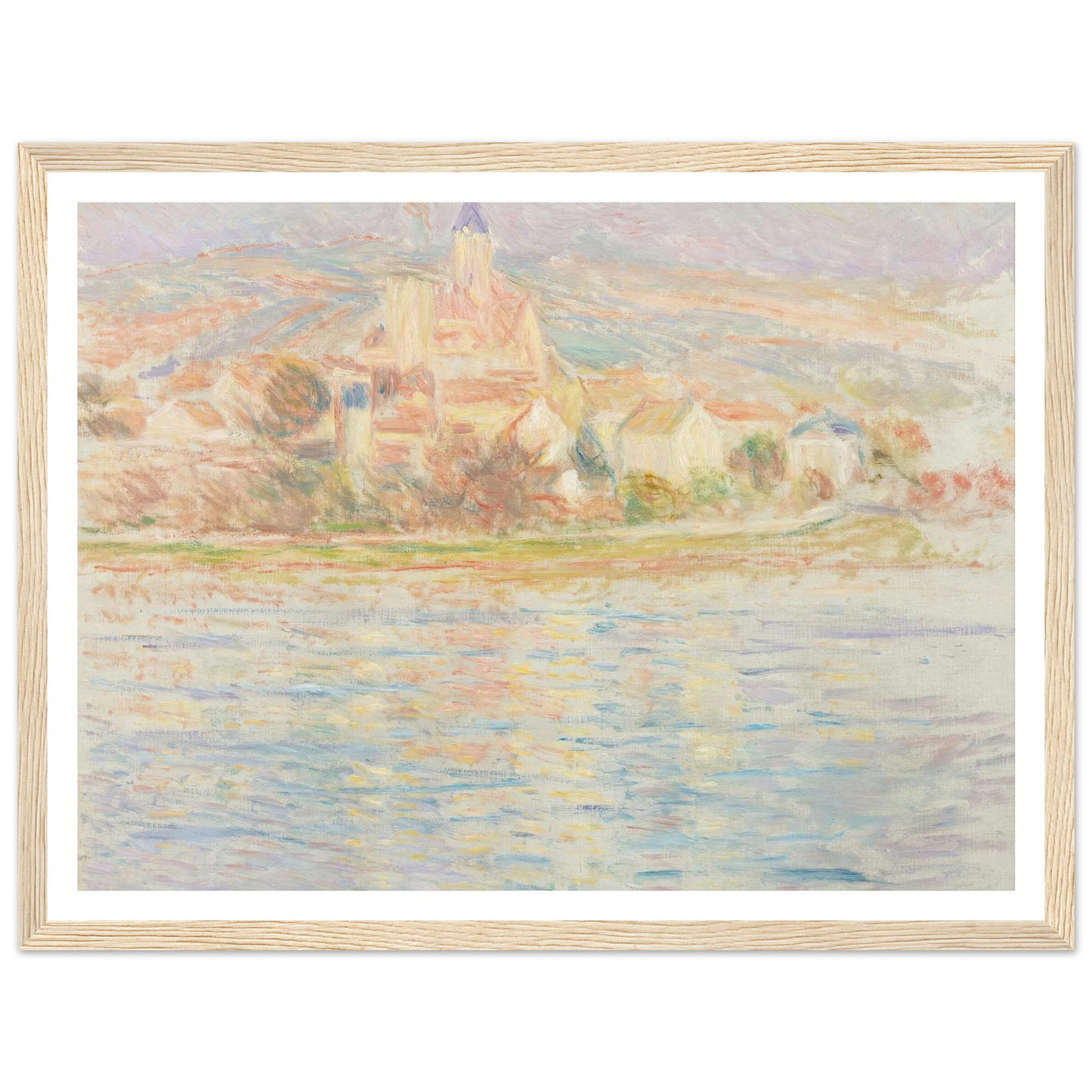Vétheuil (circa 1901-1902) Art Print | Claude Monet - Framed Poster - 30x40 cm / 12x16″ - Black frame